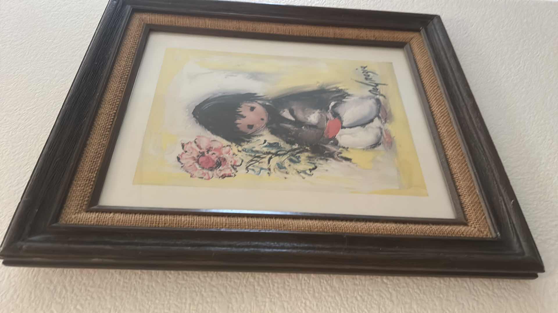 Photo 1 of FRAMED DEGRAZIA SIGNED WATERCOLOR ARTWORK 15 1/2” x 18 1/2”