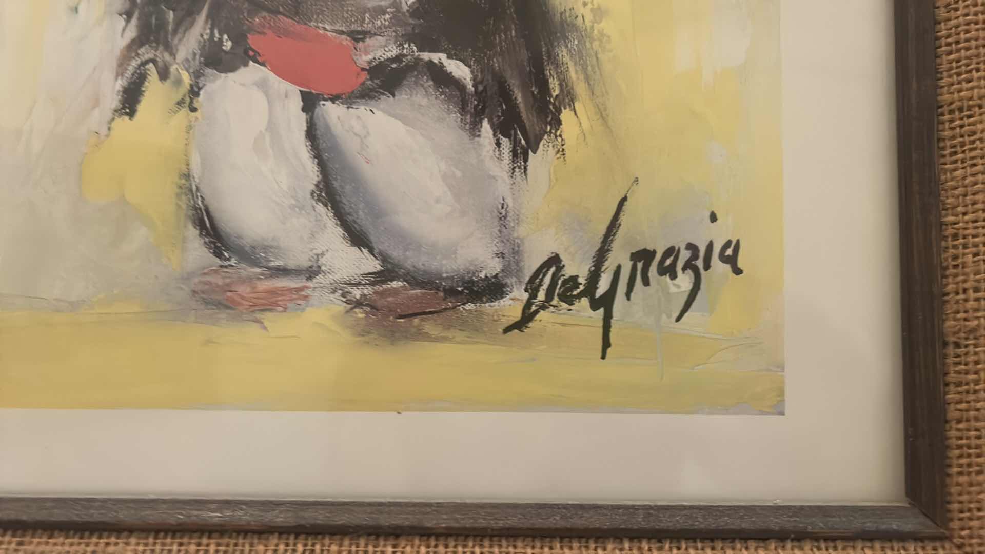 Photo 4 of FRAMED DEGRAZIA SIGNED WATERCOLOR ARTWORK 15 1/2” x 18 1/2”