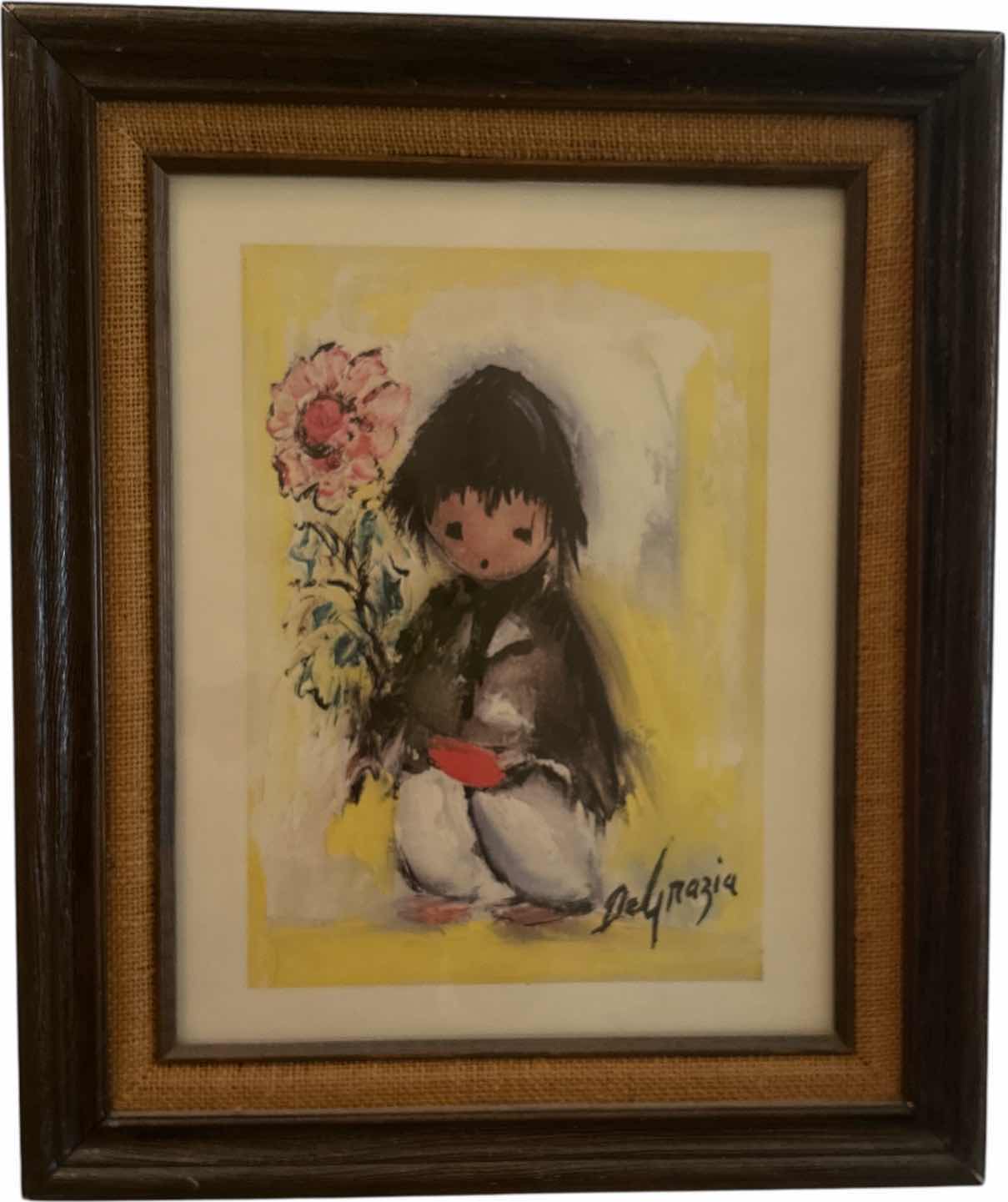 Photo 1 of FRAMED DEGRAZIA SIGNED WATERCOLOR ARTWORK 15 1/2” x 18 1/2”