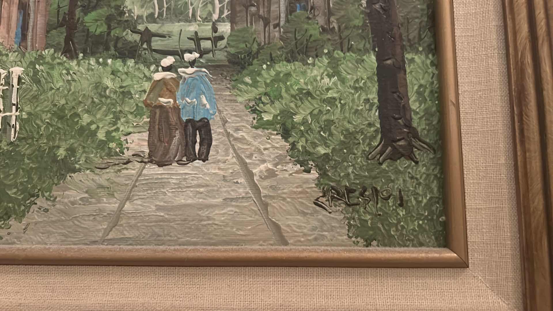 Photo 3 of FRAMED OIL ON CANVAS SIGNED  ARTWORK 16” x H14”