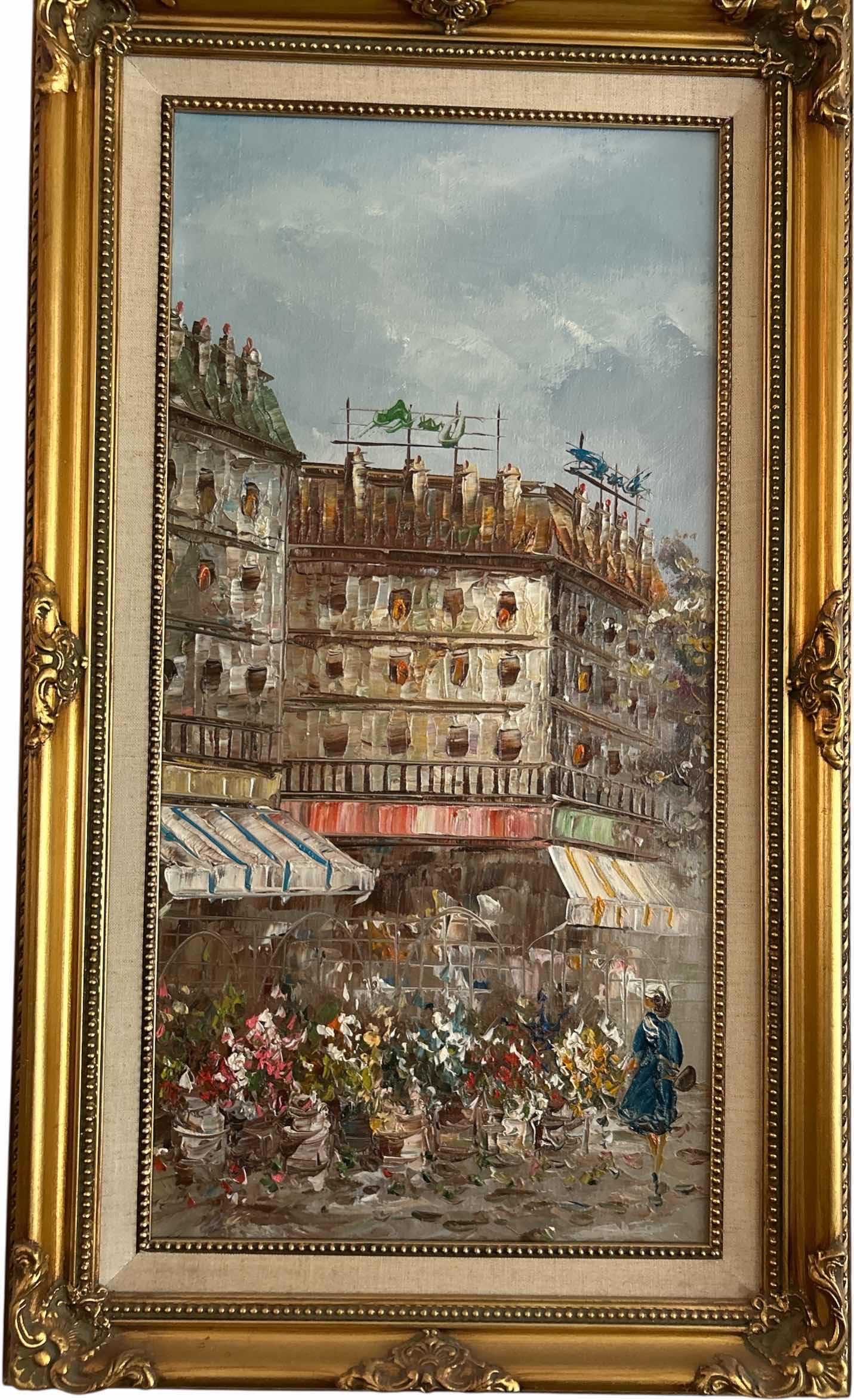 Photo 1 of FRAMED OIL ON CANVAS,  BURRETT ARTWORK 17” x H29”