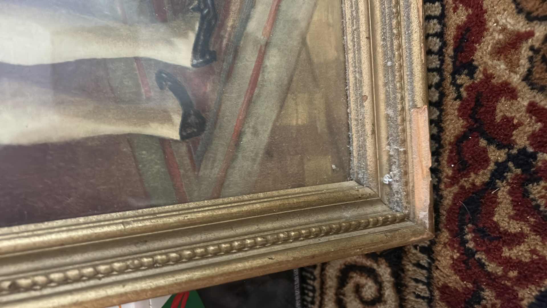 Photo 1 of $300 VINTAGE FRAMED "THE CHESS PLAYERS” BY P ARENGEN ARTWORK 30“ x H24“