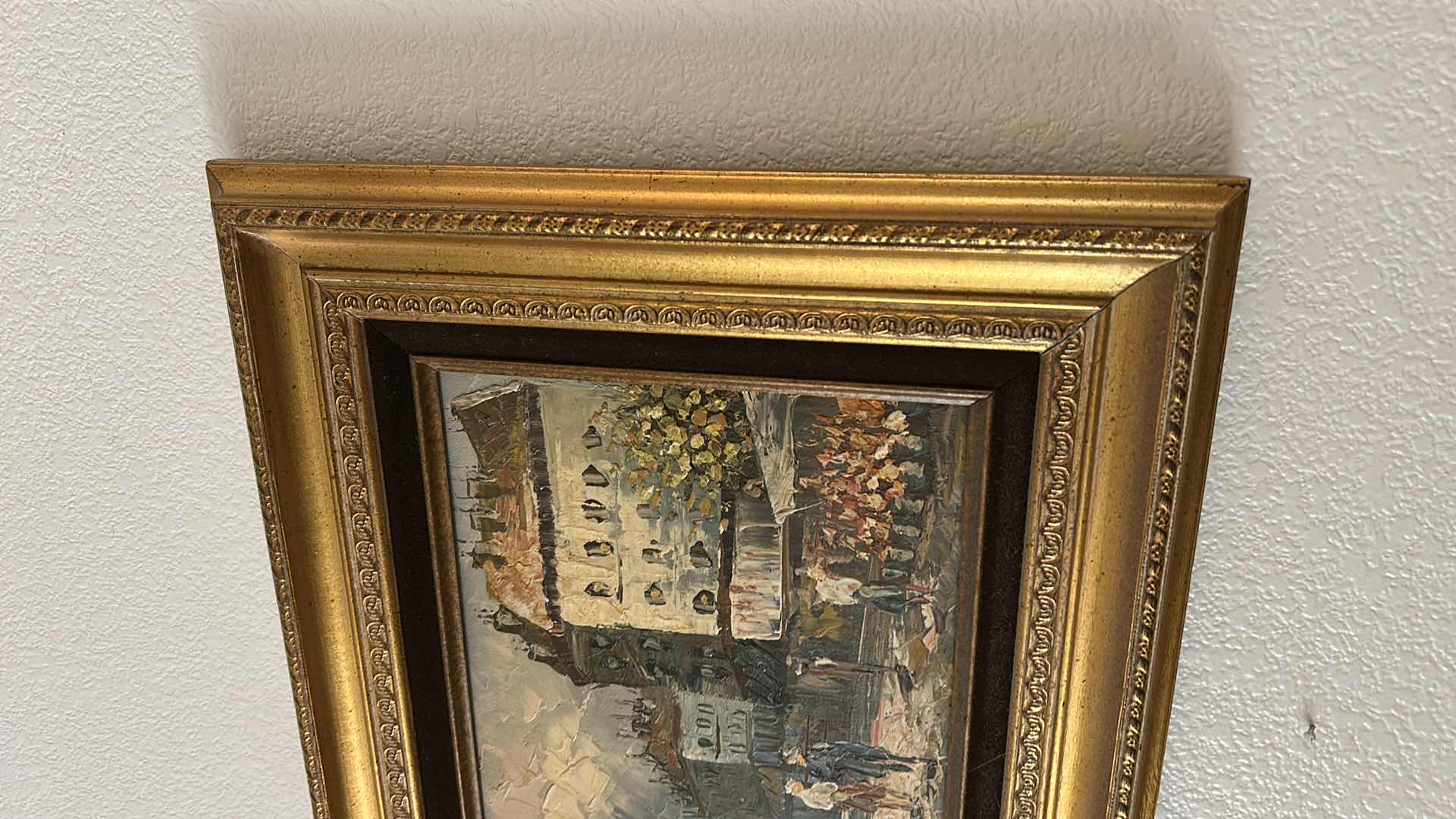 Photo 1 of VINTAGE FRAMED OIL ON CANVAS, IMPRESSIONIST PAINTING ARTWORK SIGNED BURNETT 15” x H13”