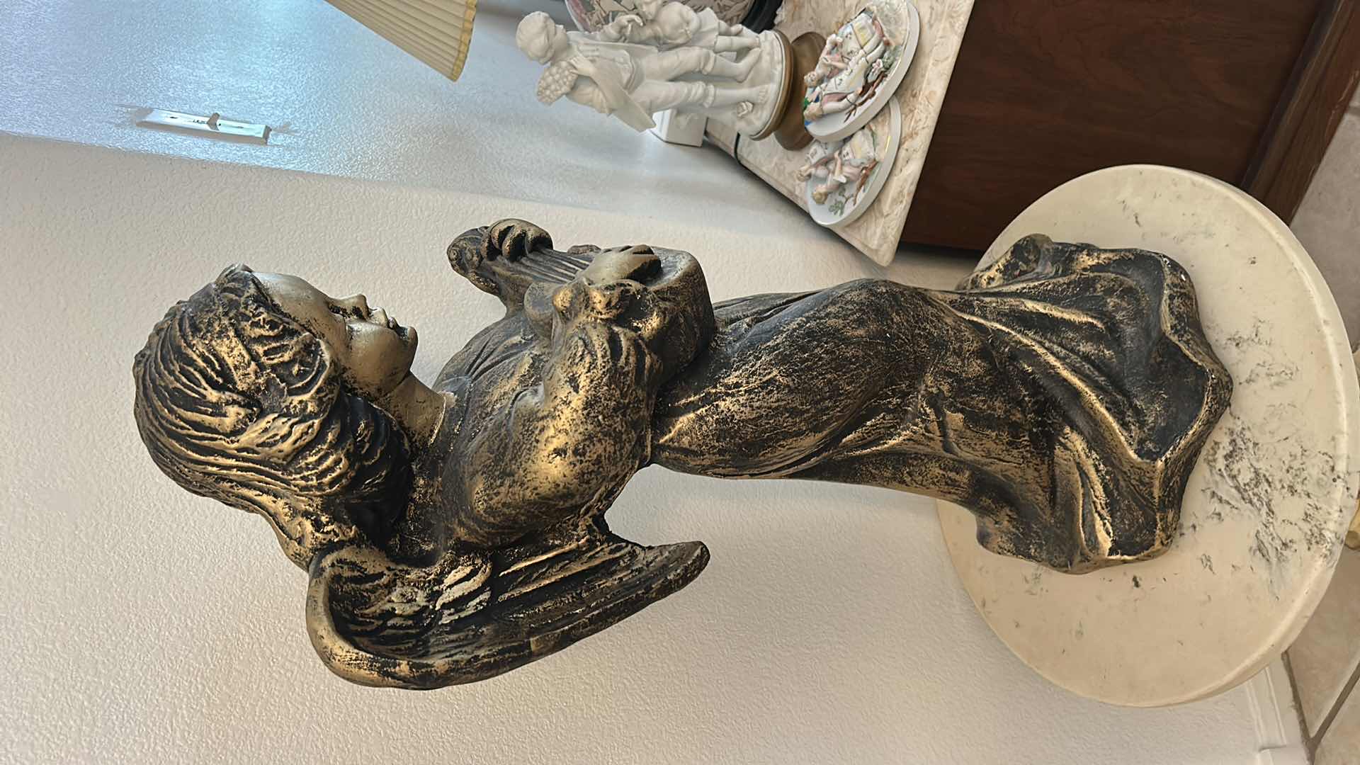 Photo 1 of LARGE ORNATE GOLD CERAMIC ANGEL H29”