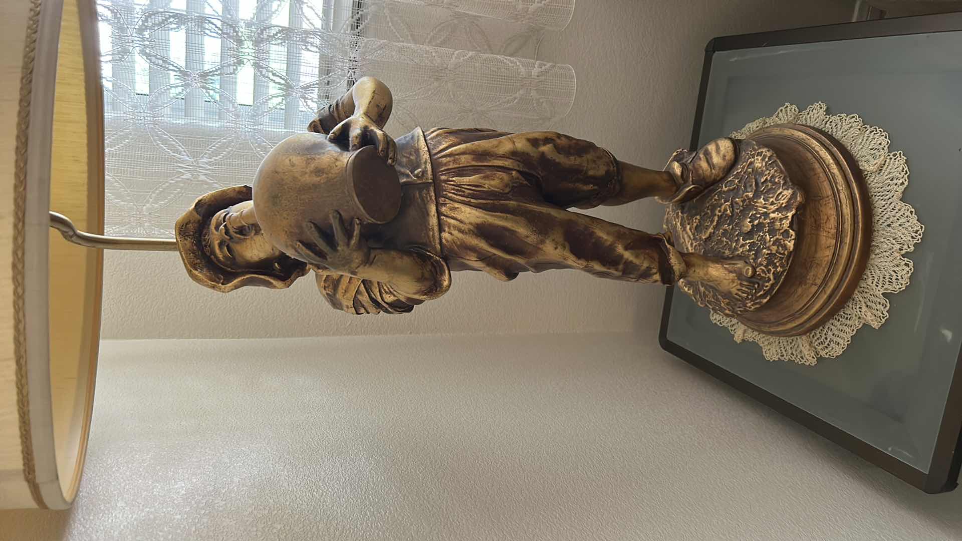 Photo 1 of $750 VINTAGE GOLD TABLE LAMP H53”