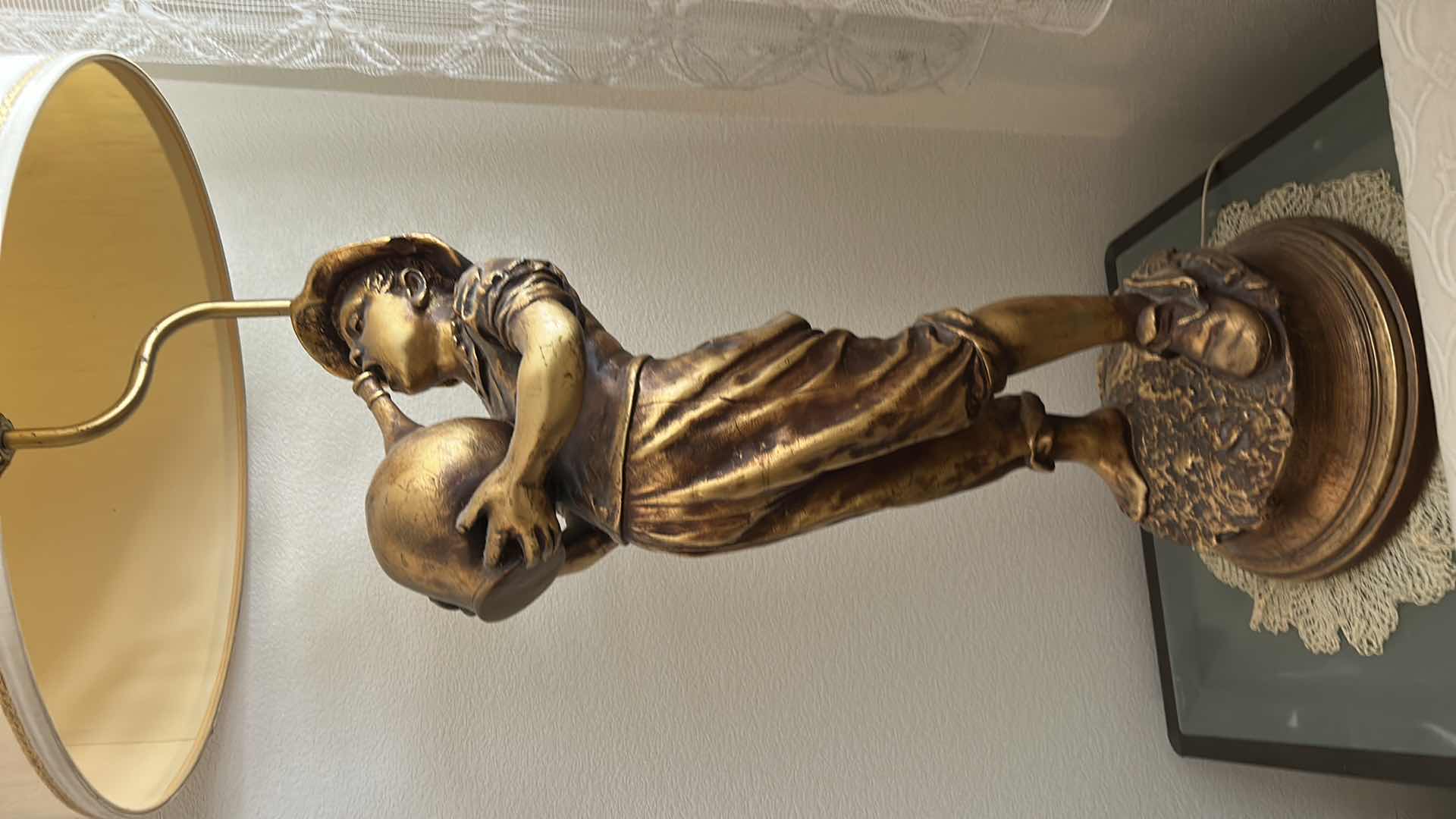 Photo 1 of $750 VINTAGE GOLD TABLE LAMP H53”