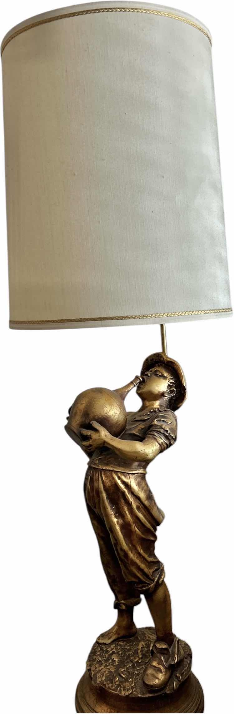 Photo 1 of $750 VINTAGE GOLD TABLE LAMP H53”