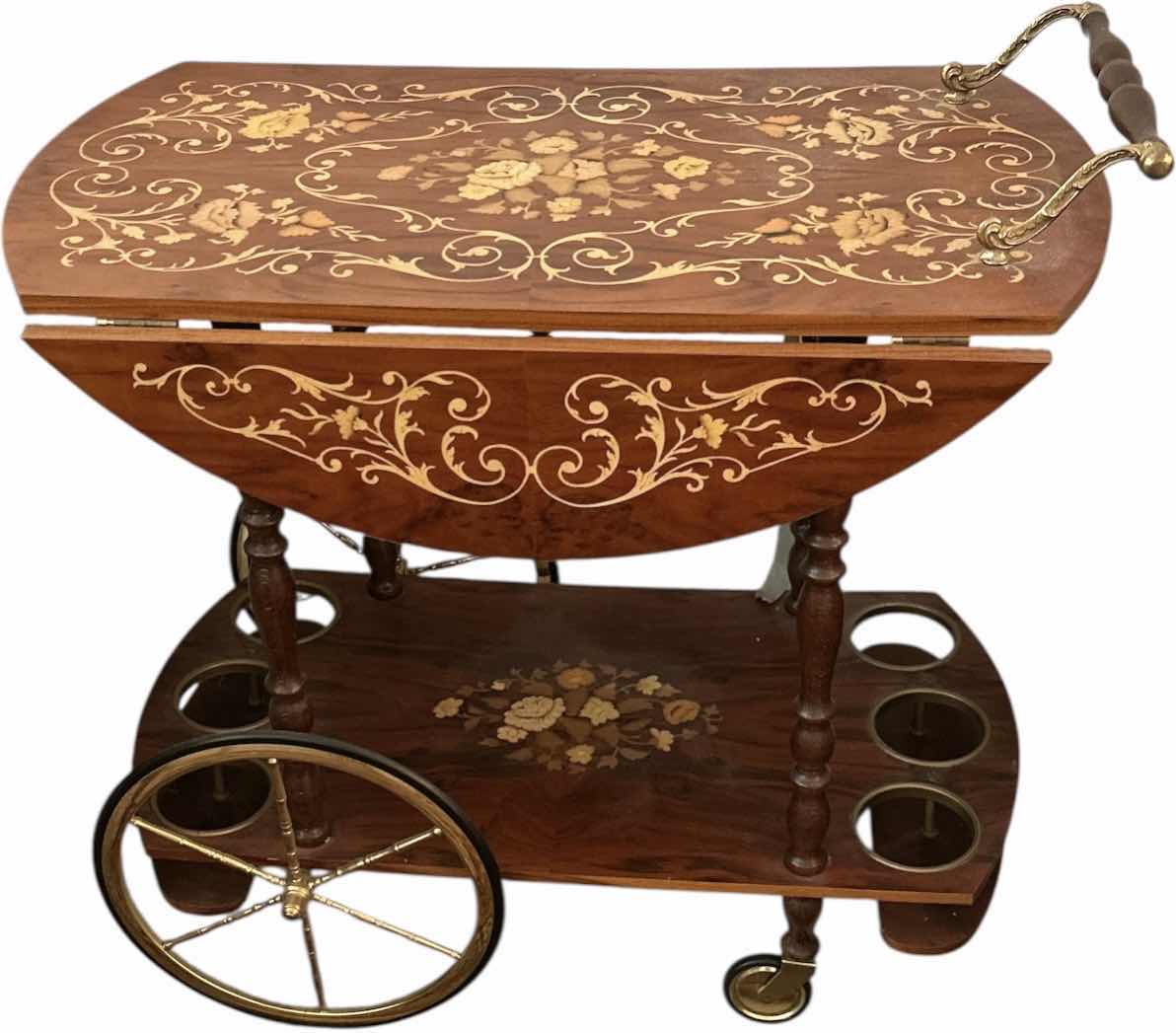 Photo 1 of VINTAGE PAINTED BARCART 30“ x 16“ x 26