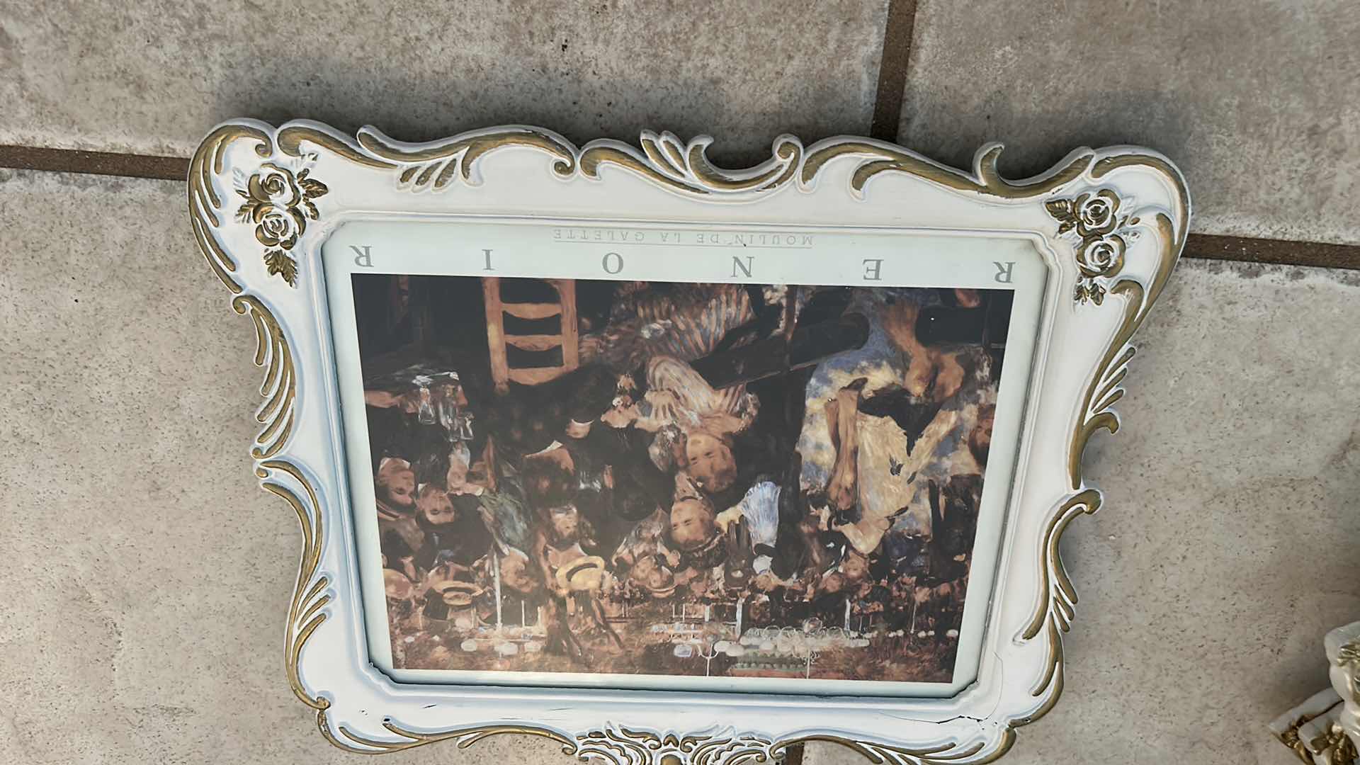 Photo 5 of 4 PC VINTAGE ARTWORK (LACQUER OR PLASTIC FRAMES- HUMMELL AND RENOIR, LARGEST 12” x H12.5”