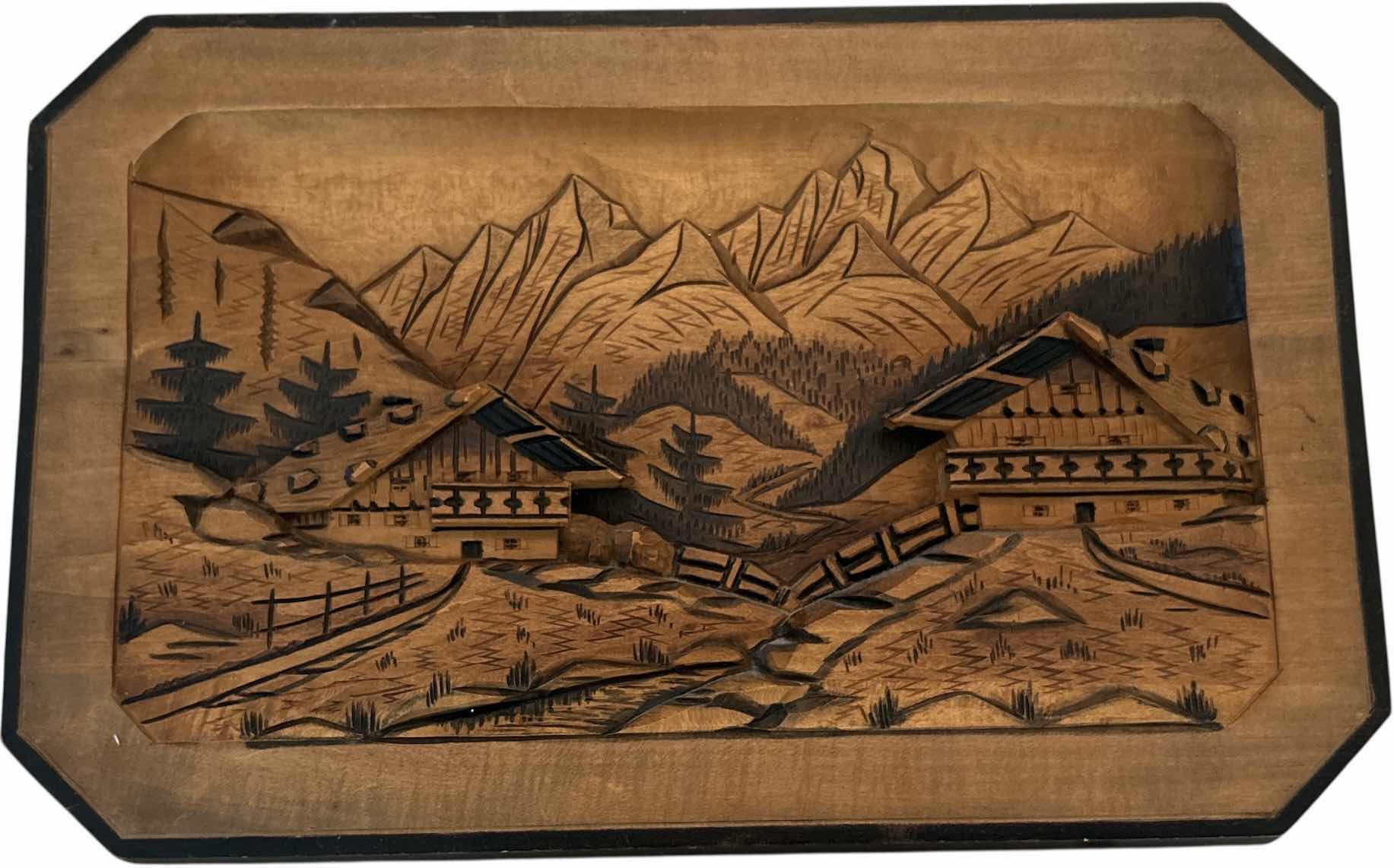 Photo 1 of HAND CARVED WOODEN RELIEF ARTWORK 18” x H13”