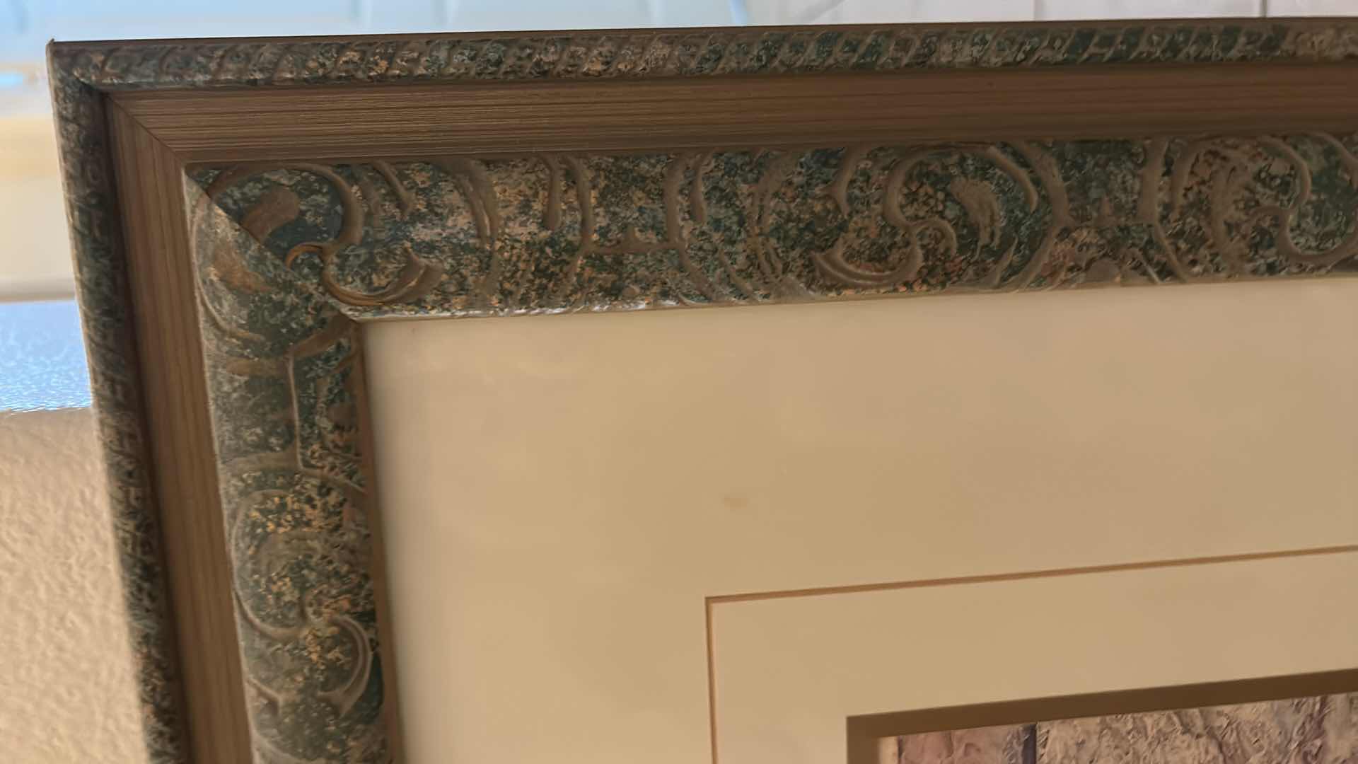 Photo 3 of FRAMED ARCHITECTURAL ARTWORK WITH FLORAL ACCENTS 44” x H33”