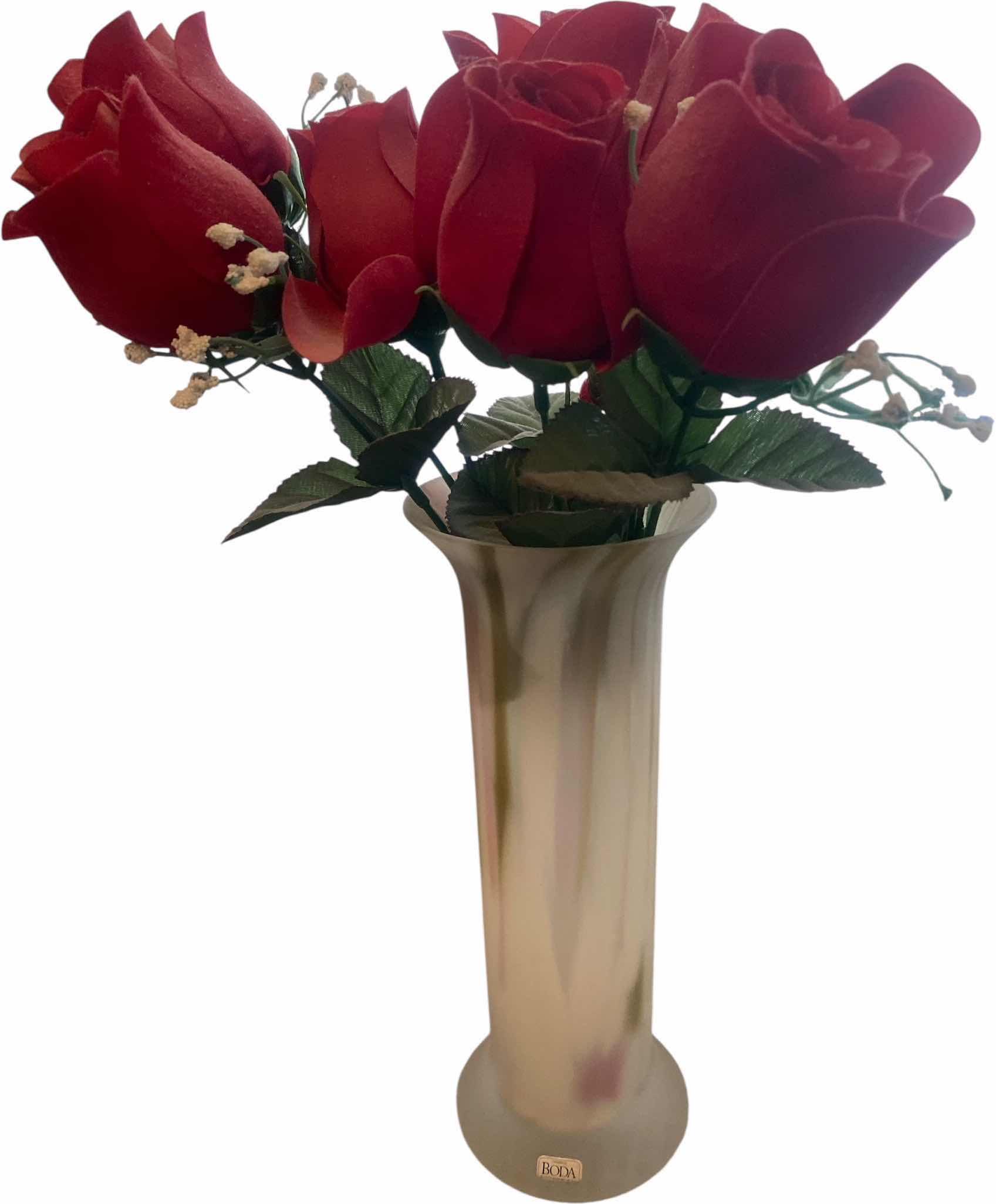 Photo 1 of KOSTA BODA FROSTED GLASS VASE H9 1/2”