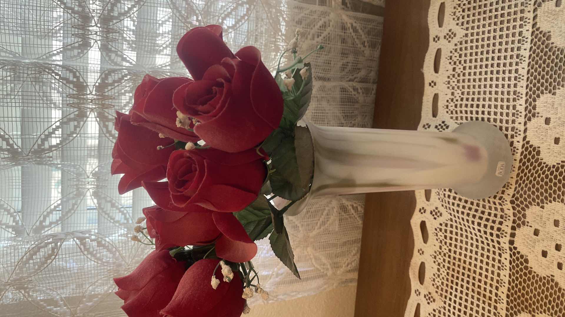 Photo 1 of KOSTA BODA FROSTED GLASS VASE H9 1/2”