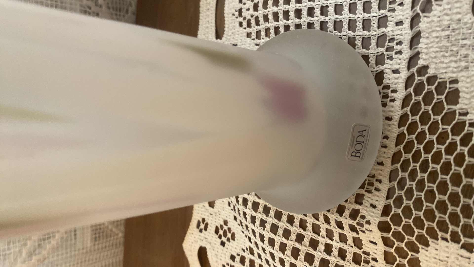 Photo 1 of KOSTA BODA FROSTED GLASS VASE H9 1/2”