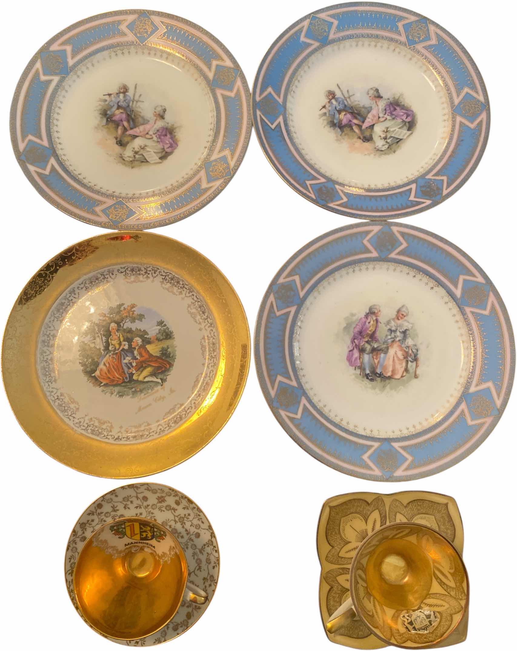 Photo 1 of 2 TEA CUPS & 4 COLLECTOR PLATES 8”