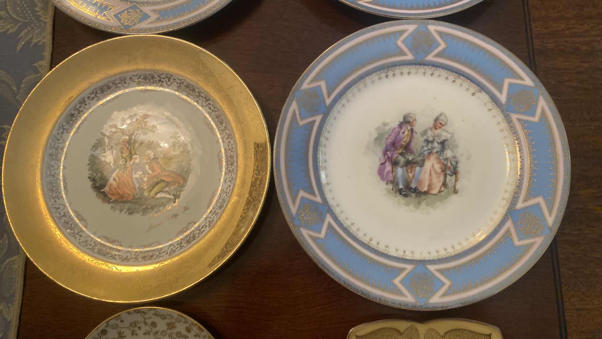 Photo 3 of 2 TEA CUPS & 4 COLLECTOR PLATES 8”