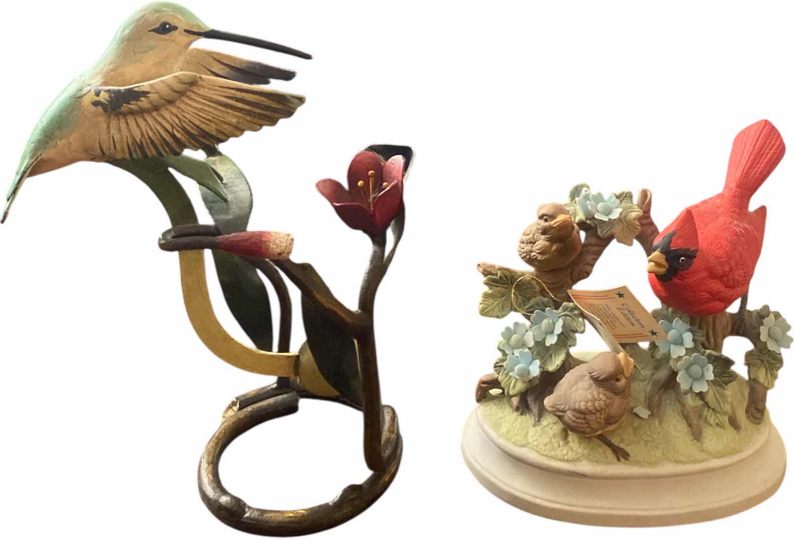 Photo 1 of 2 CERAMIC BIRD FIGURINES TALLEST 11”