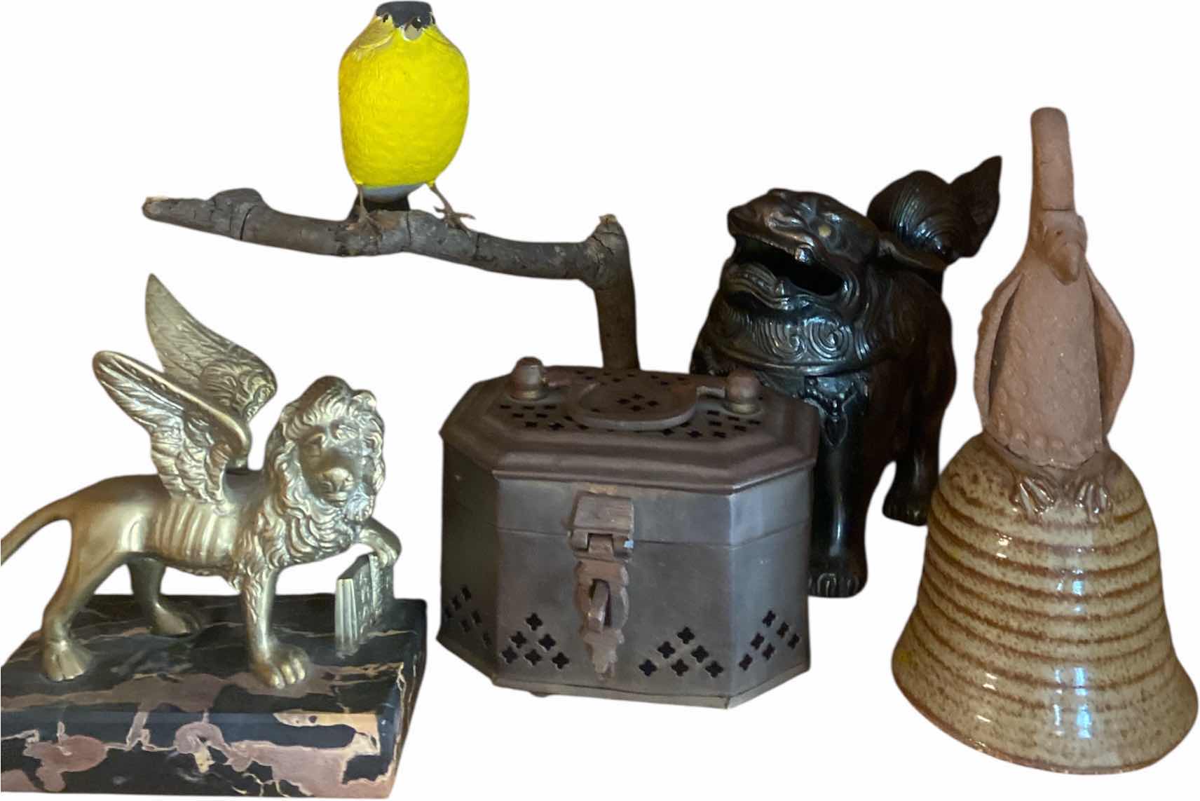 Photo 1 of 5 - HOME DECOR - BIRD LION & BELL TALLEST H7”