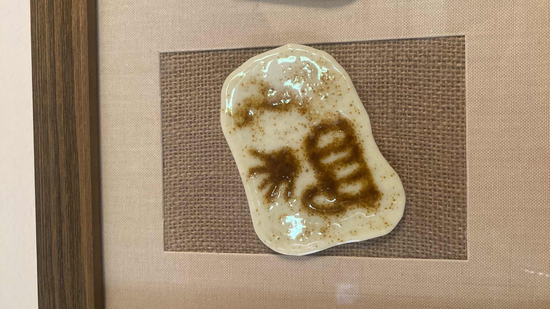 Photo 1 of FRAMED CERAMIC FOSSIL PRINTS ARTWORK 22 1/2” x 12 1/2”