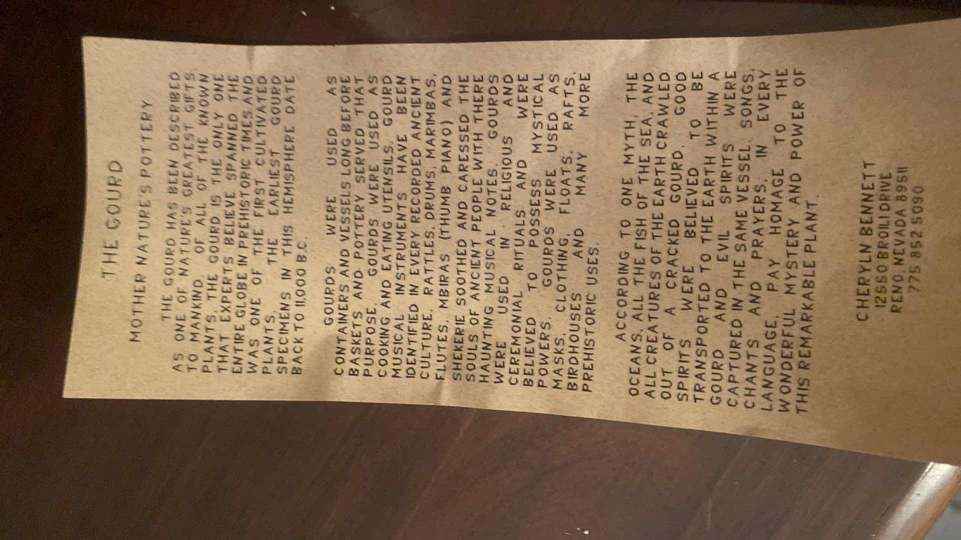 Photo 1 of GOURD POTTERY 9” x 9”