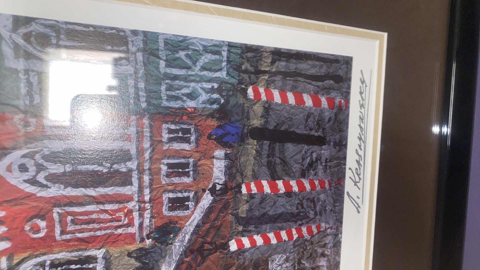 Photo 1 of FRAMED SERIOLITHOGRAPH  “VENICE YELLOW SUNSET” BY ANATOLE KRASNYANSKY ARTWORK 35“ x 39“