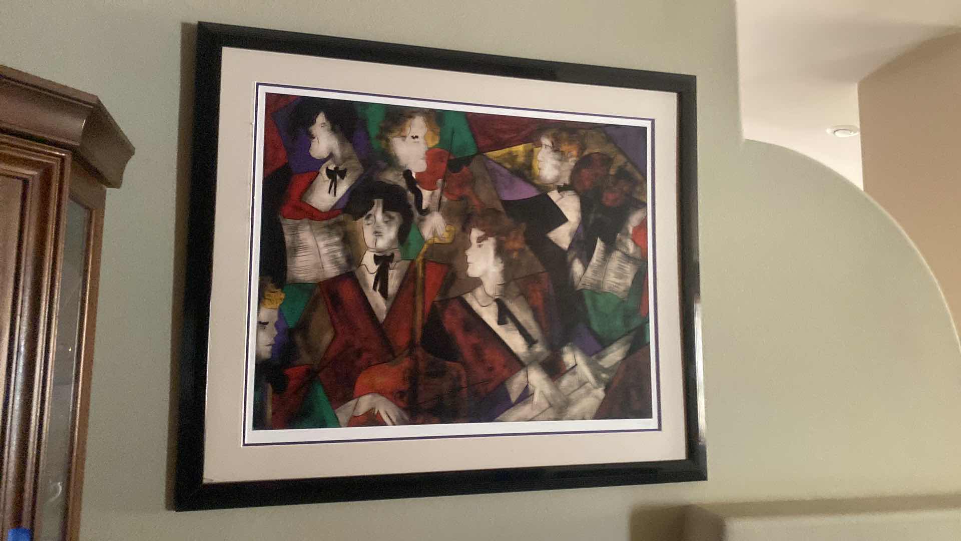 Photo 1 of FRAMED “GRAND ORCHESTRA” BY LINDA LE KINIFF SIGNED ARTWORK 41 1/2” x 36”