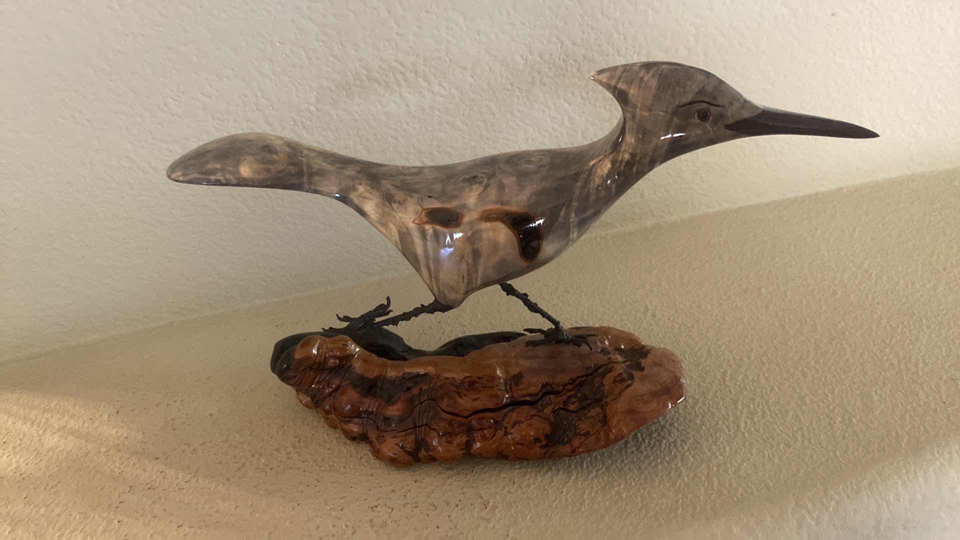 Photo 1 of CARVED WOOD ROAD RUNNER ON MANZANITA 10 1/2” x 6”
