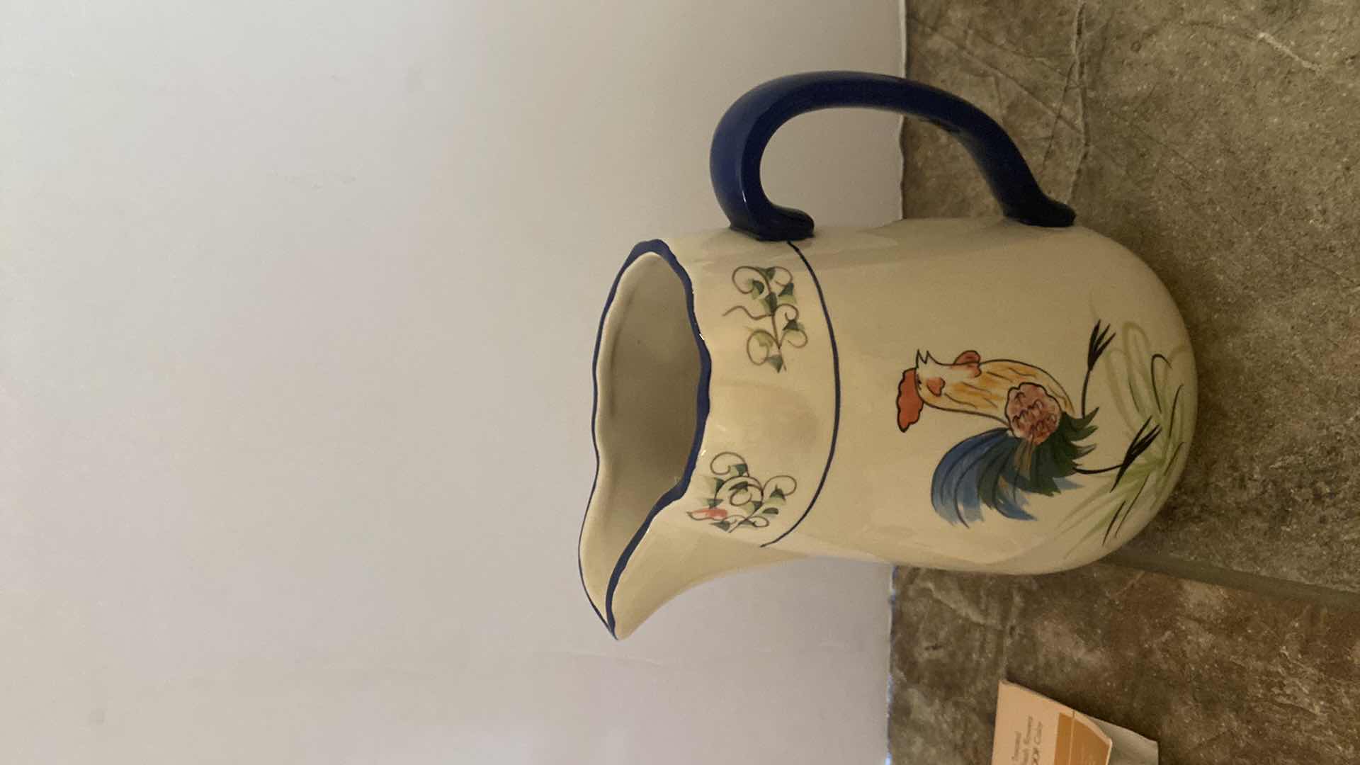 Photo 1 of HOLIDAY COOKIE DISH & PITCHER W/ROOSTER H7”