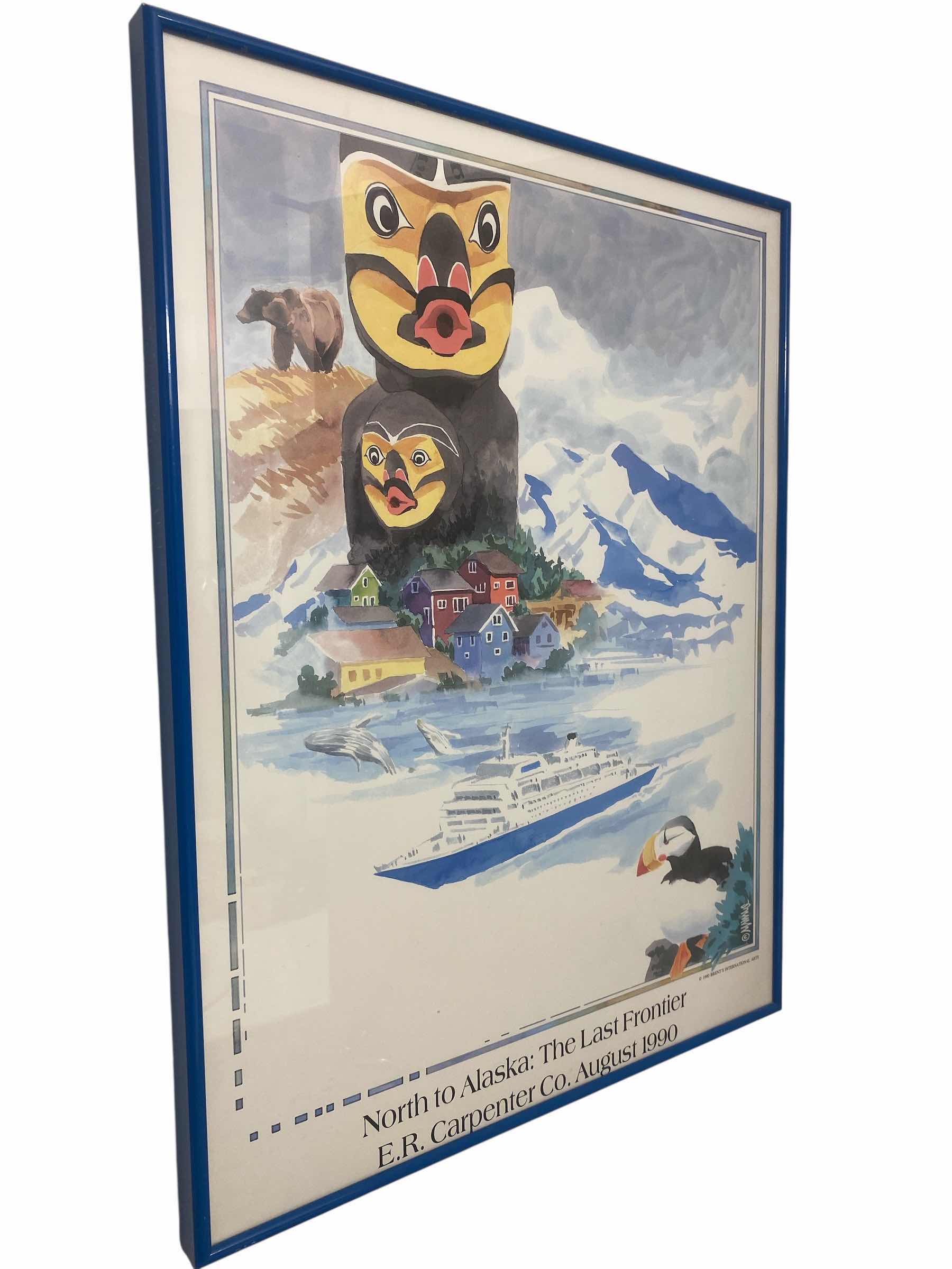 Photo 1 of FRAMED 1990 NORTH TO ALASKA POSTER 19 1/2” x 25 1/2”