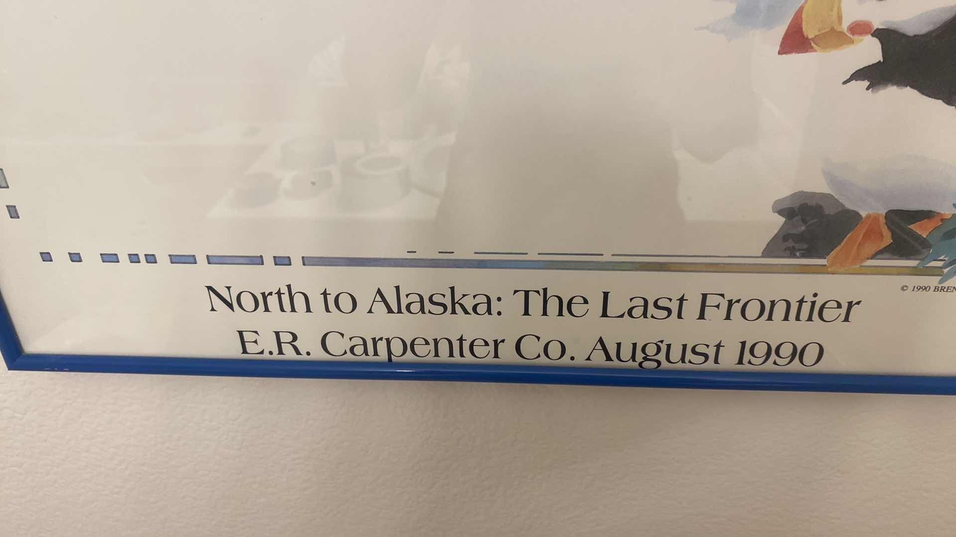 Photo 1 of FRAMED 1990 NORTH TO ALASKA POSTER 19 1/2” x 25 1/2”