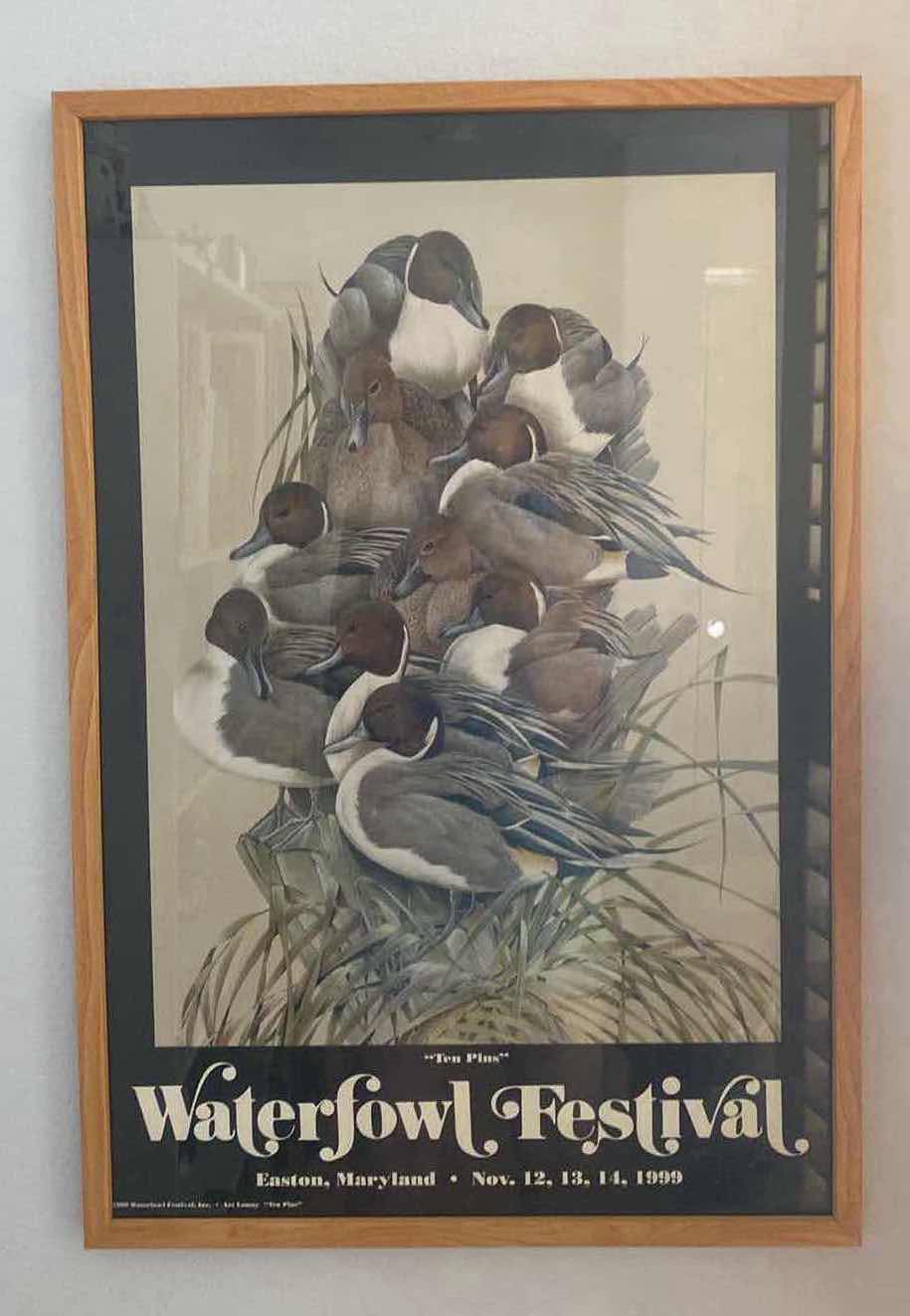 Photo 1 of FRAMED 1999 WATERFOWL FESTIVAL POSTER 21” x 31”