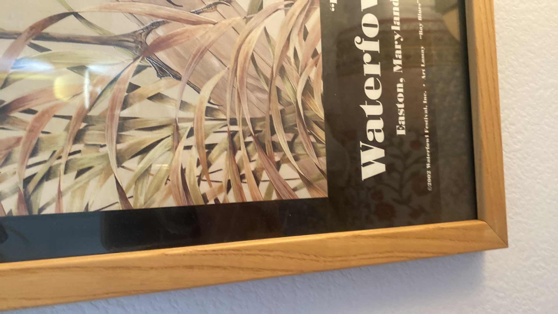 Photo 1 of FRAMED 2002 WATERFOWL FESTIVAL POSTER SIGNED NUMBERED POSTER-ARTWORK  13” x31”