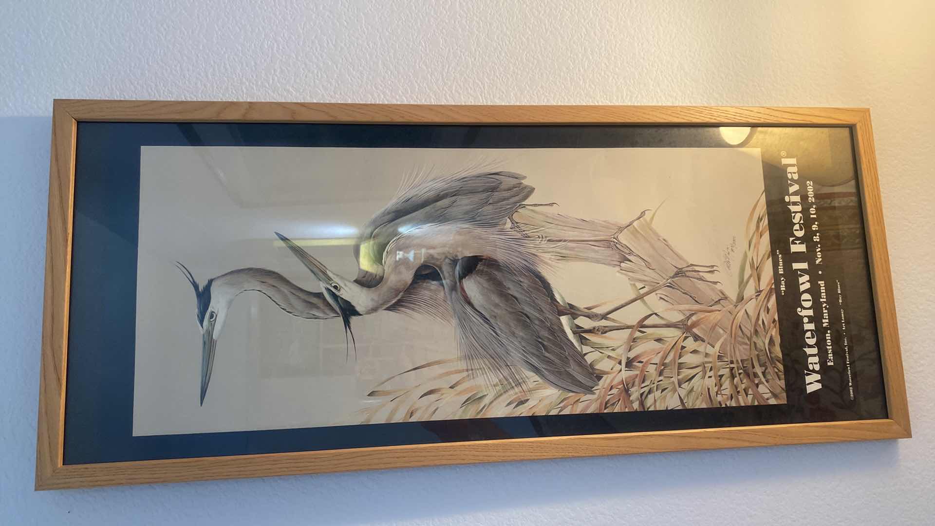 Photo 1 of FRAMED 2002 WATERFOWL FESTIVAL POSTER SIGNED NUMBERED POSTER-ARTWORK  13” x31”