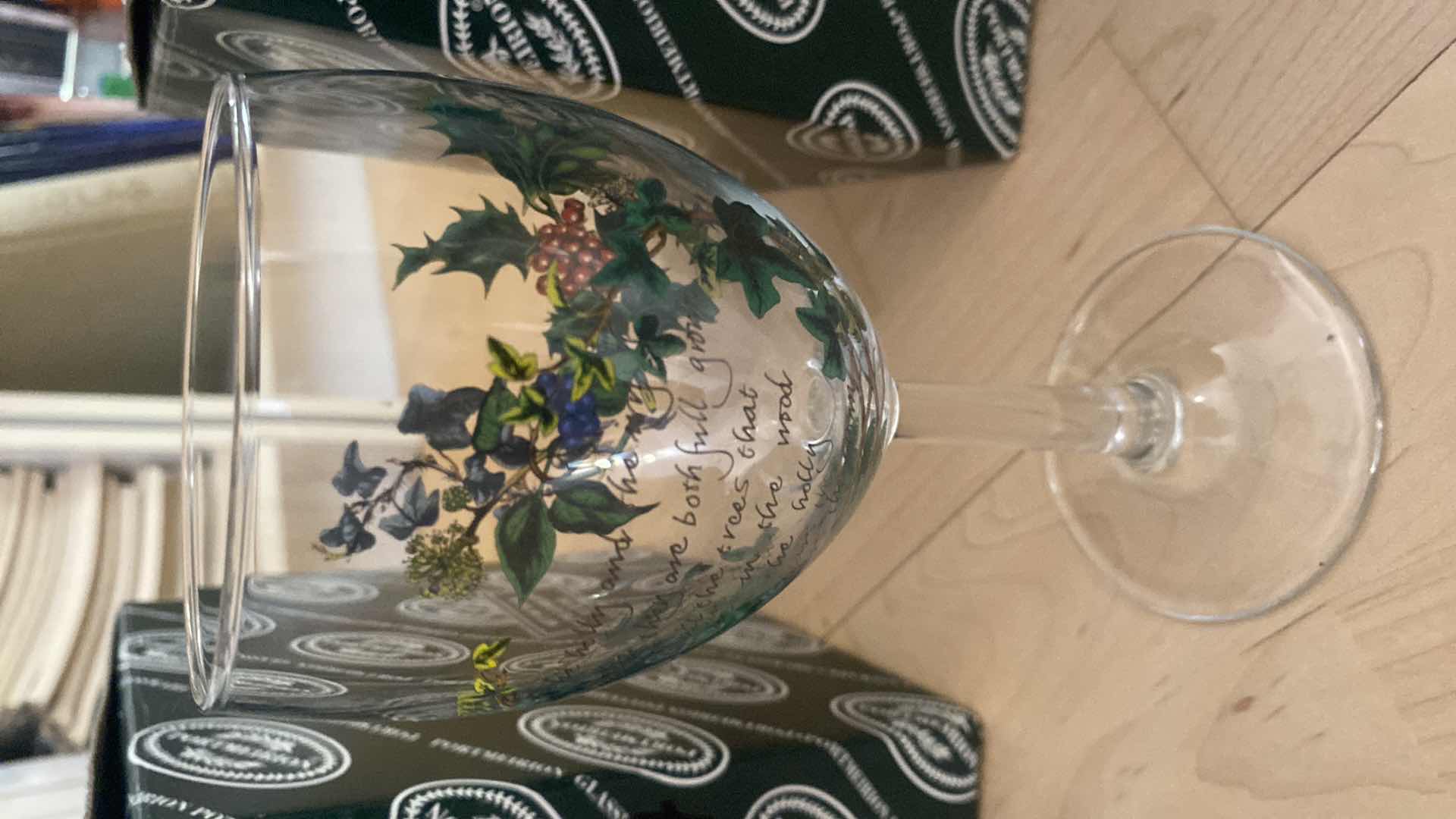 Photo 1 of 8 - HOLLY HOLIDAY WINE GLASSES