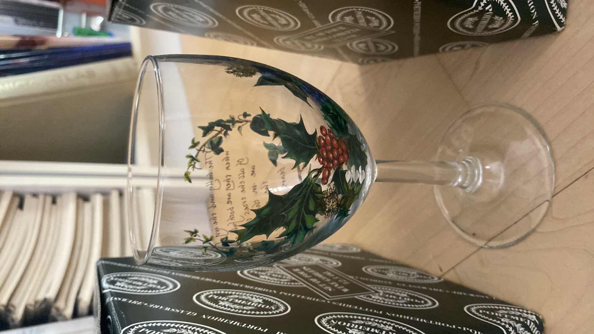 Photo 1 of 8 - HOLLY HOLIDAY WINE GLASSES