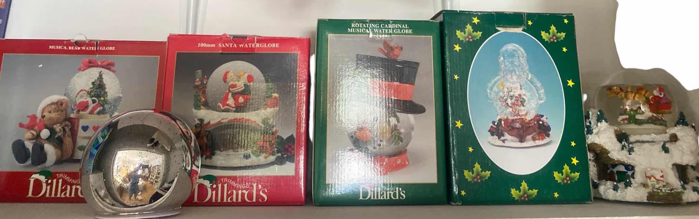 Photo 1 of 5 - SNOW GLOBES & 1 SILVER SPHERE