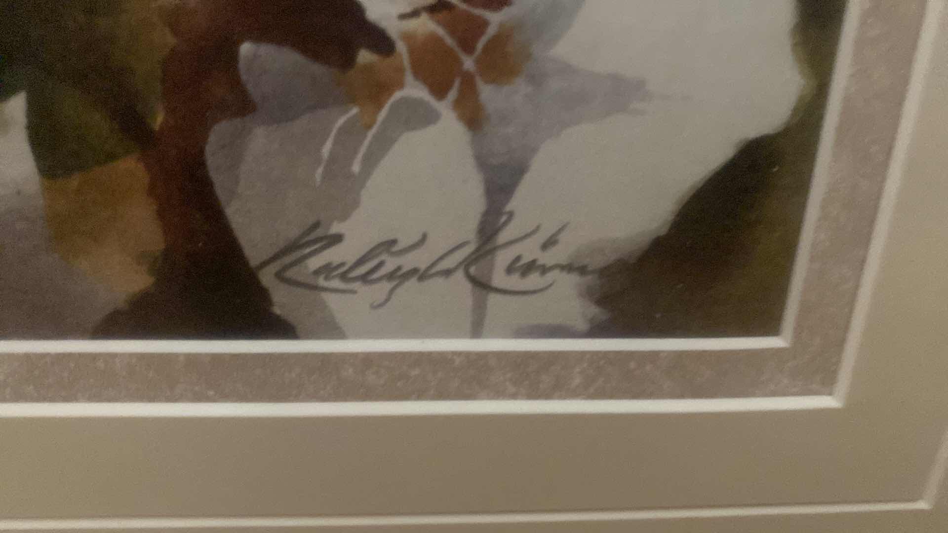 Photo 1 of FRAMED FLORAL PRINT SIGNED NUMBERED ARTWORK 18 1/2” x 22 1/2”