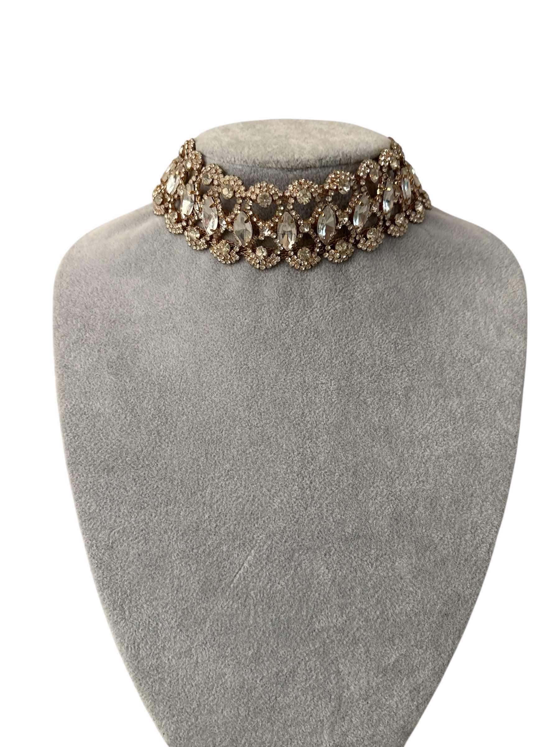 Photo 1 of COSTUME JEWELRY GOLD-TONED CHOKER NECKLACE