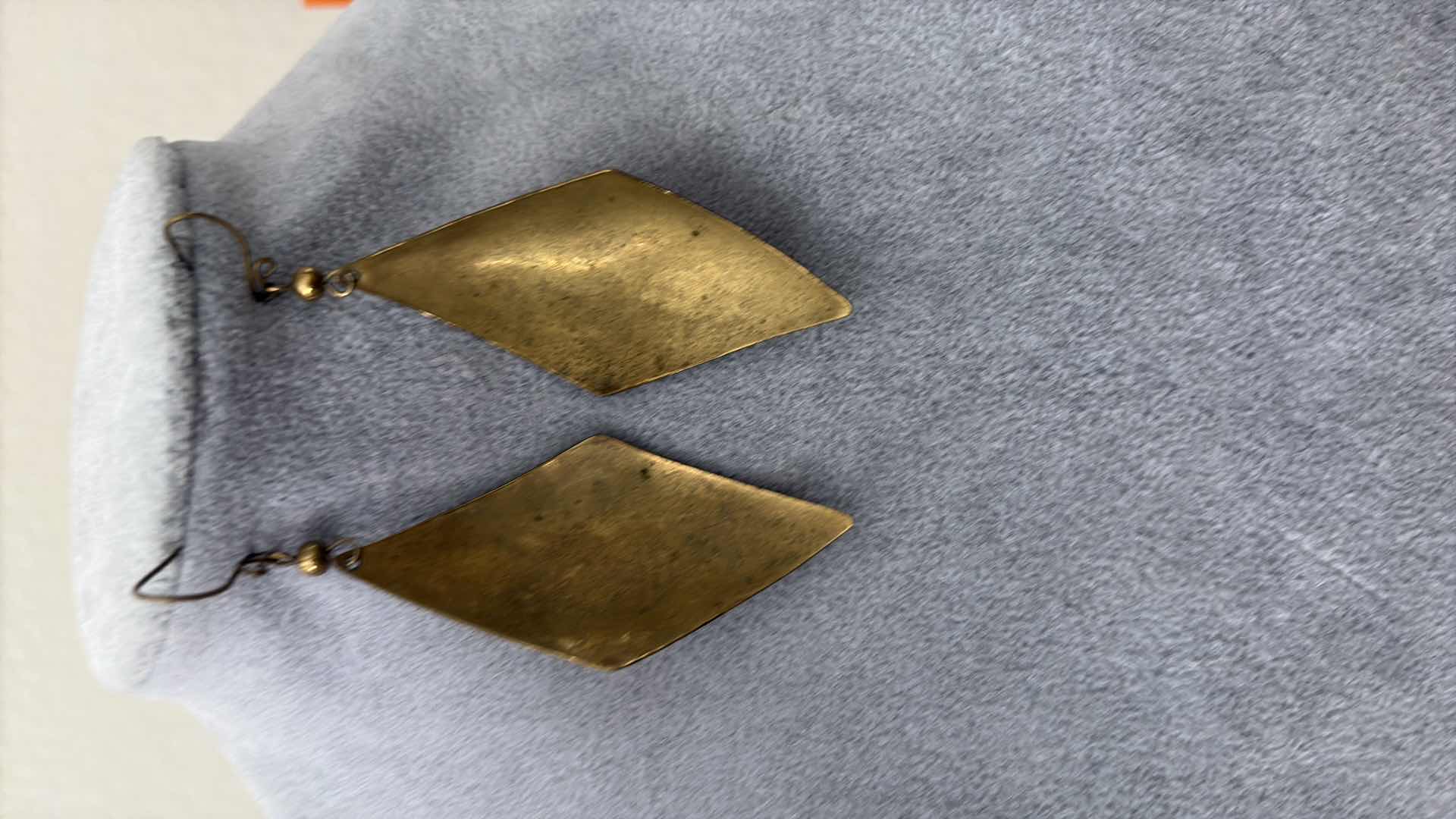 Photo 1 of GOLD TONED NATIVE AMERICAN EARRINGS 3”