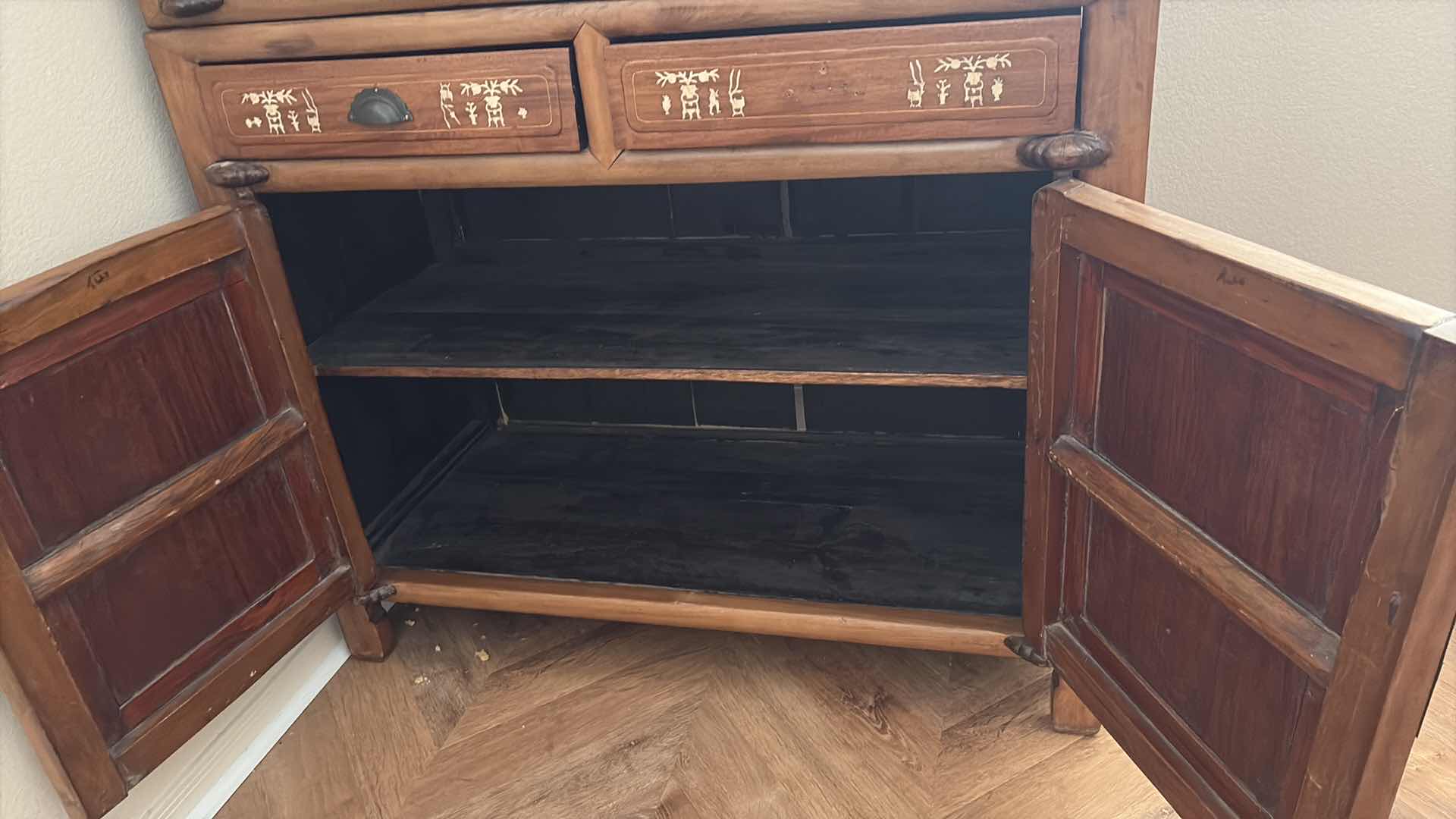 Photo 1 of CHINESE OX BONE TWO PIECE SHOWCASE 40”x18” H69”