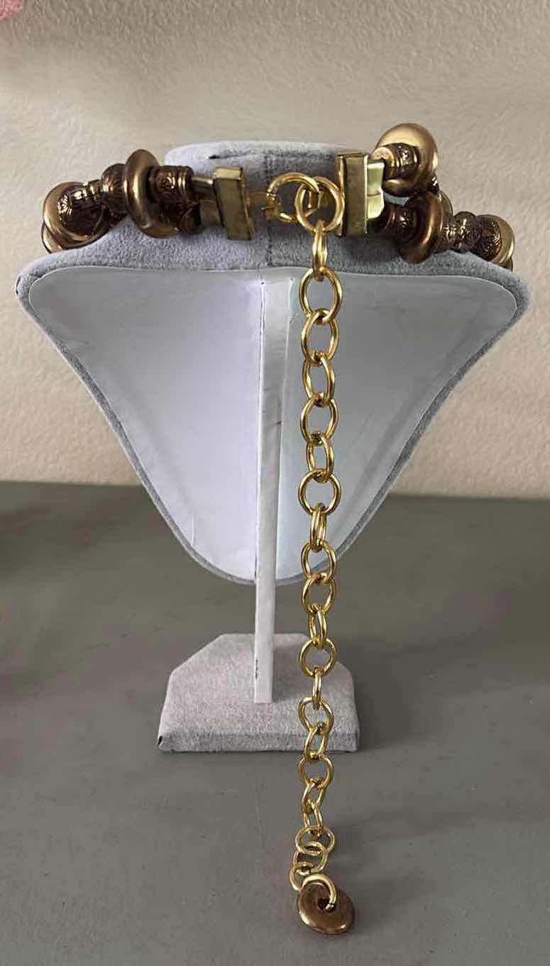 Photo 1 of FAUX METAL DOUBLE BEADED NECKLACE