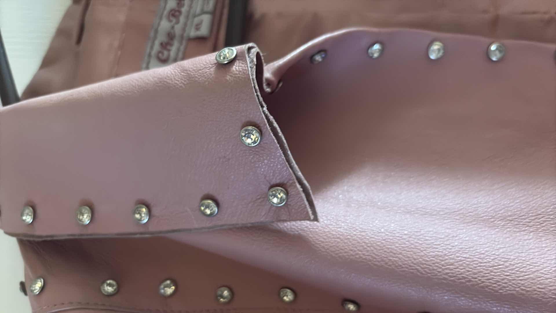 Photo 1 of PINK LEATHER JACKET WOMENS XL