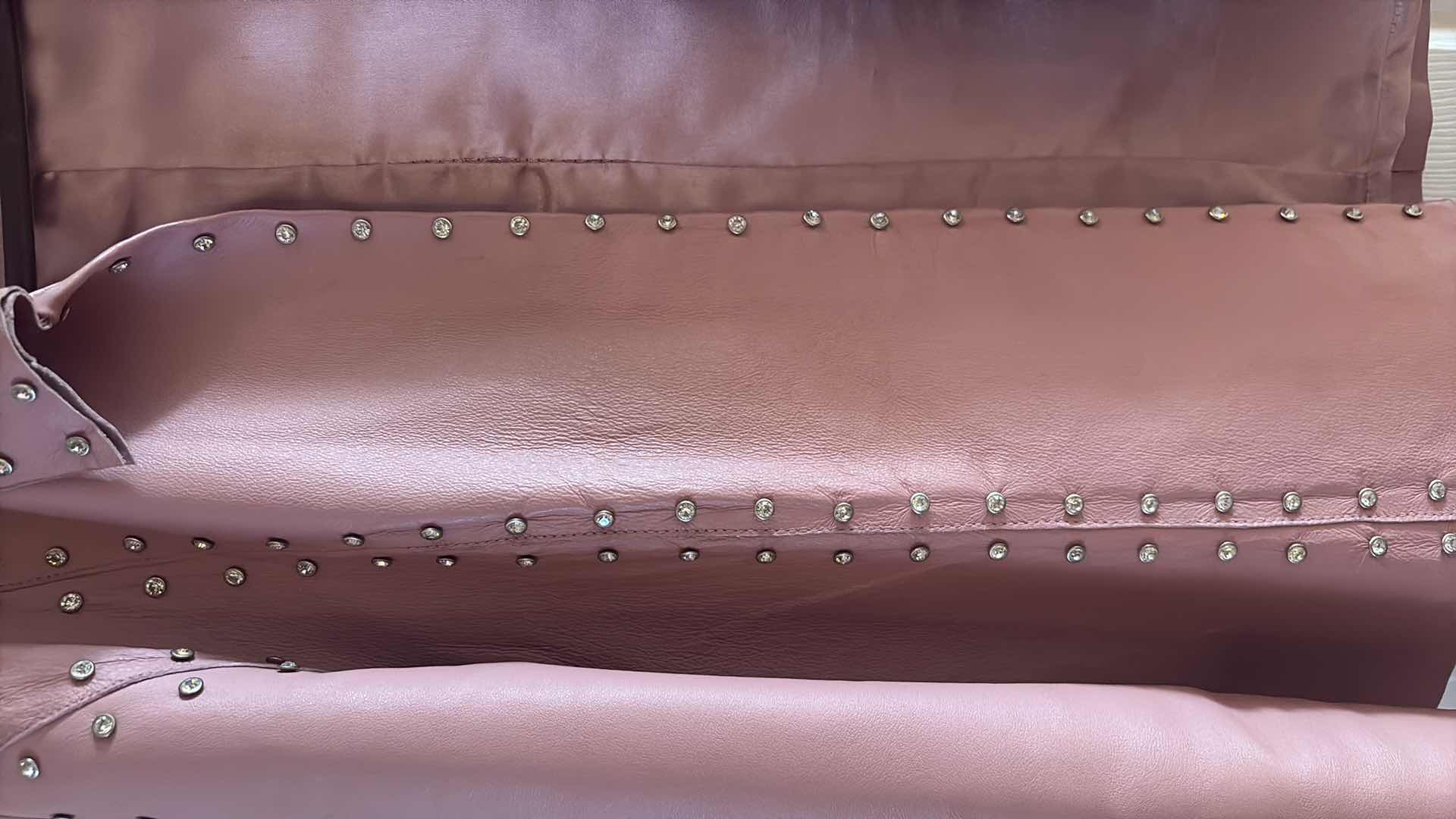 Photo 1 of PINK LEATHER JACKET WOMENS XL