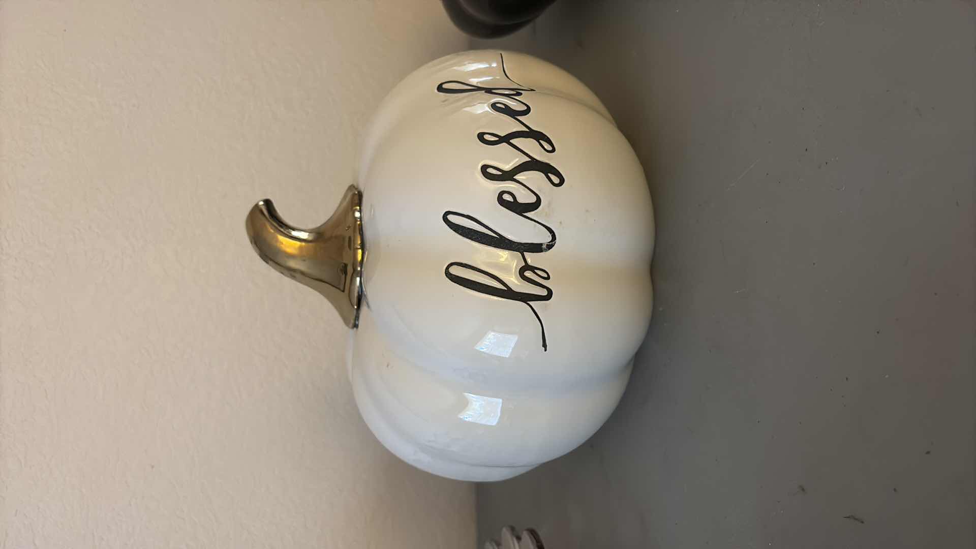 Photo 2 of BLESSED CERAMIC PUMPKIN 8” AND CANDY DISH 9”