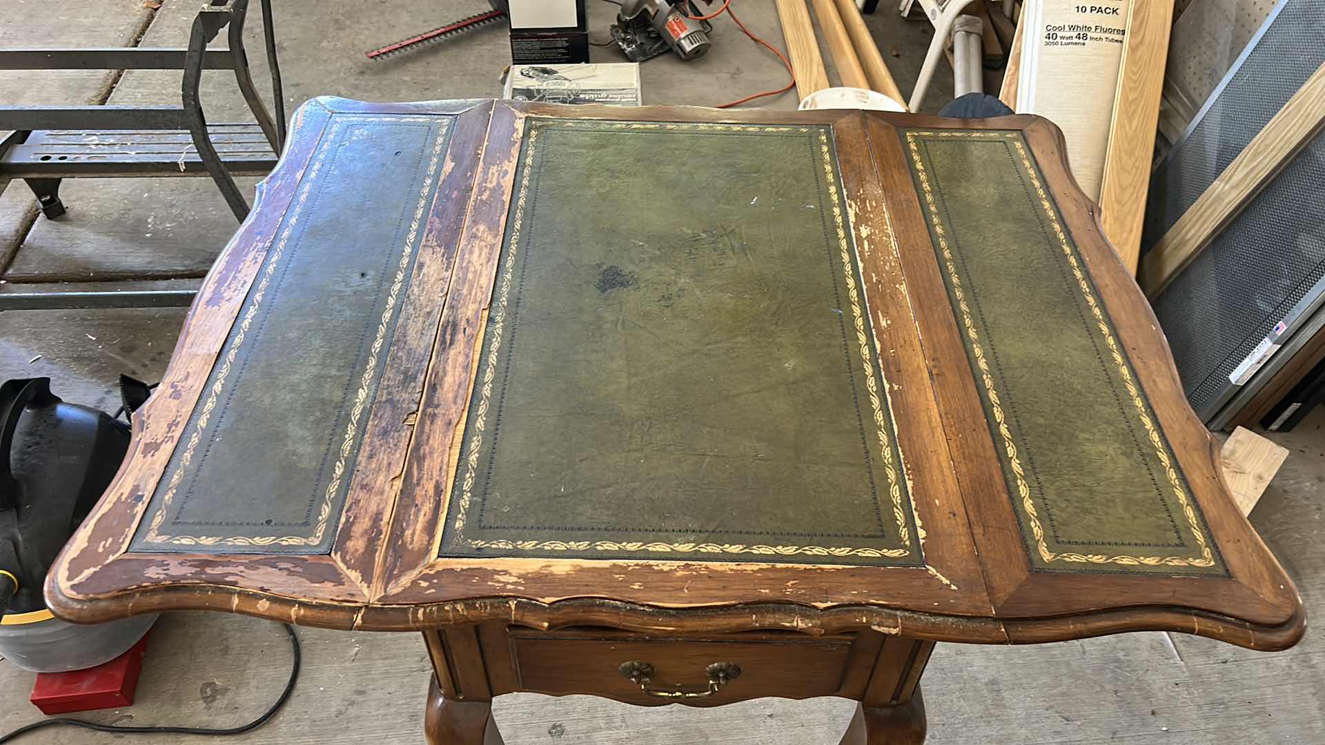 Photo 2 of ANTIQUE  DROP LEAF SIDE TABLE 39” x 30” x H28”