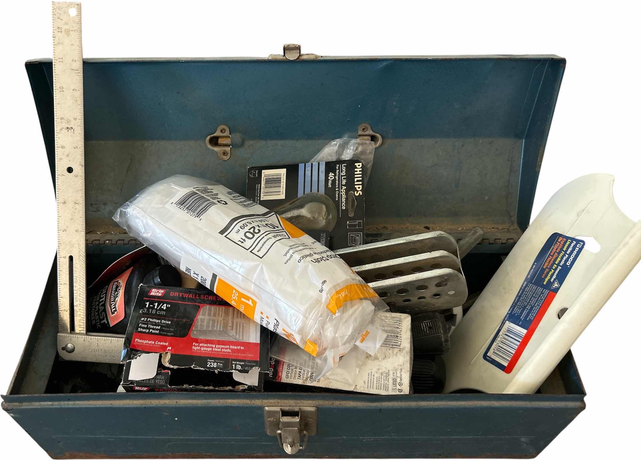 Photo 1 of METAL TOOLBOX WITH CONTENTS