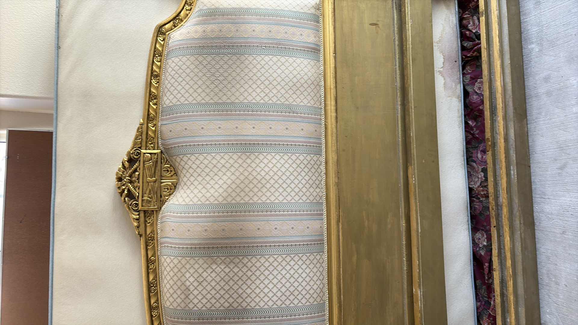 Photo 1 of FULL SIZE BED FRAME GOLD PAINT 83” X 3” X H55”