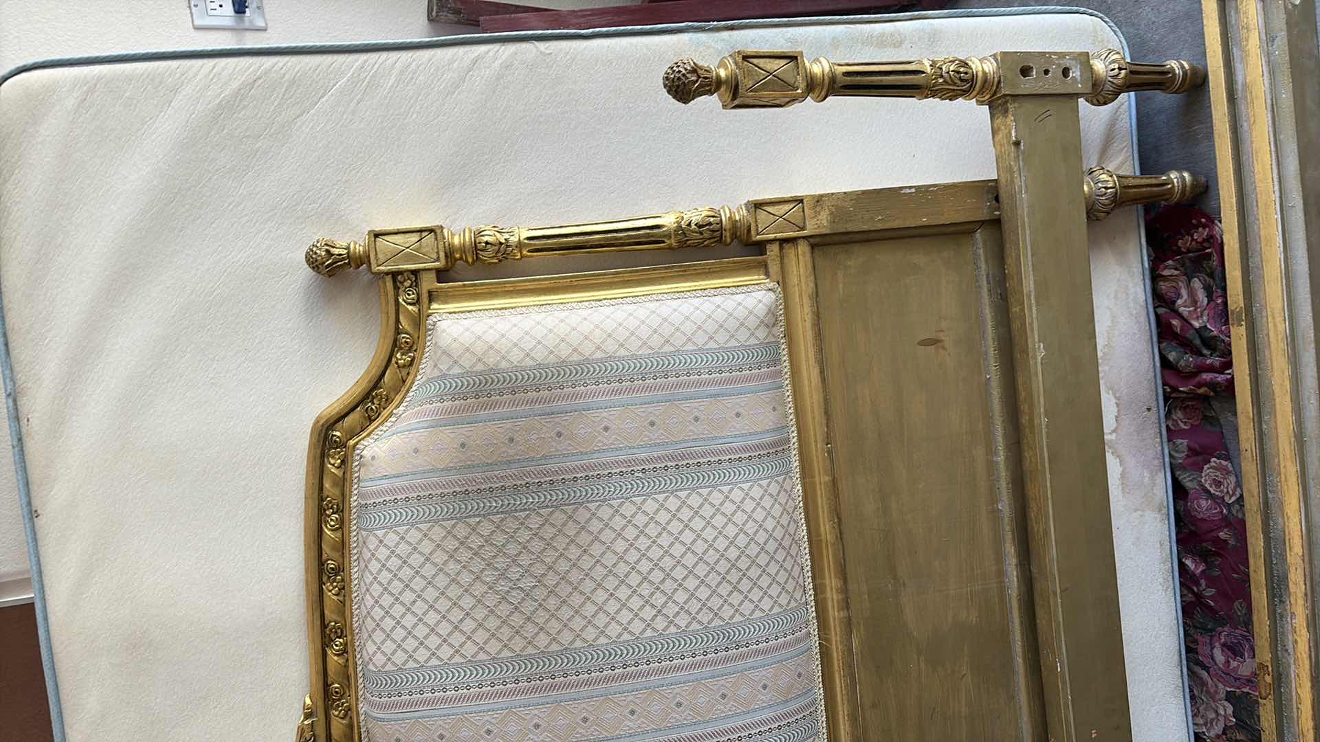 Photo 1 of FULL SIZE BED FRAME GOLD PAINT 83” X 3” X H55”