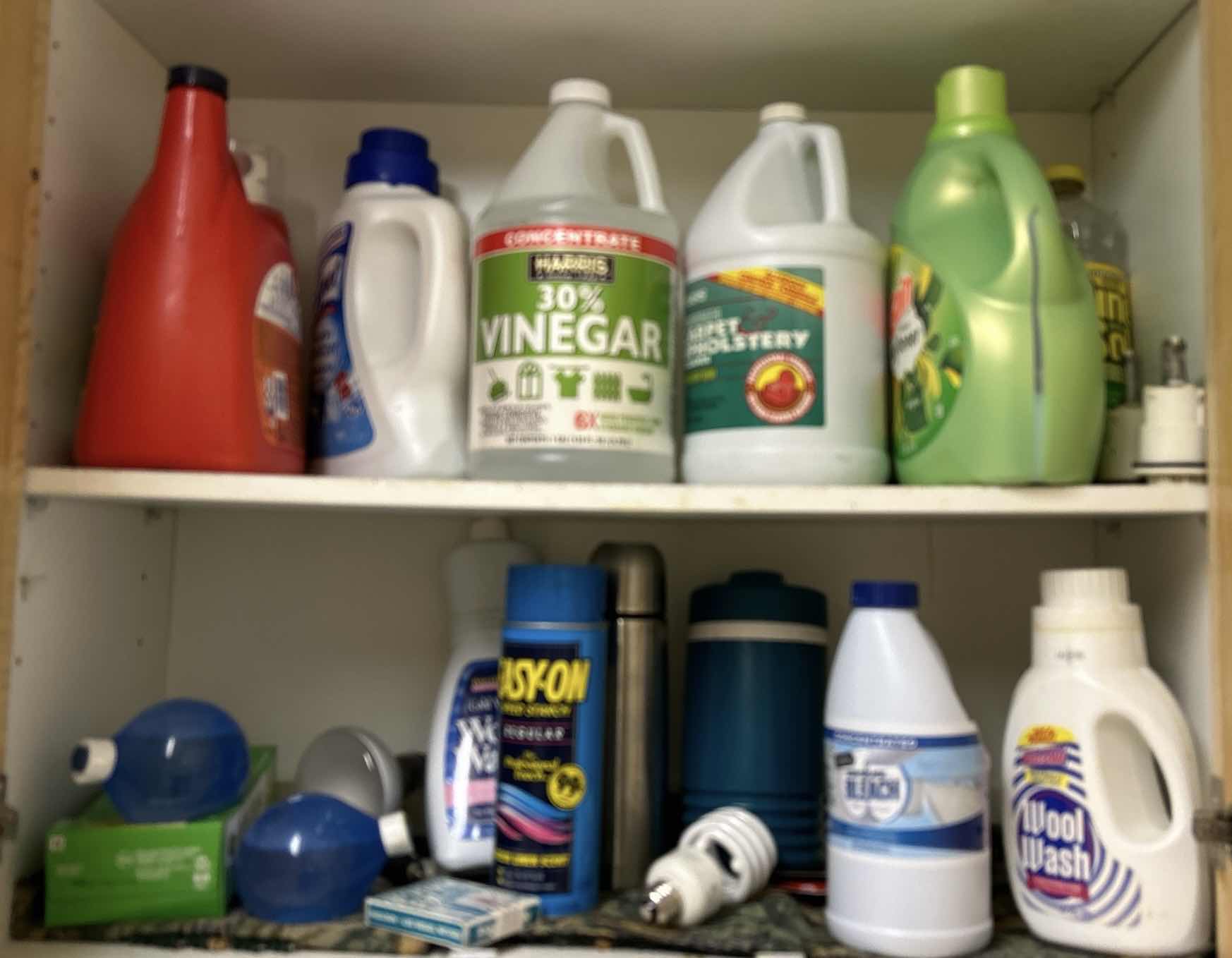 Photo 1 of CONTENTS OF 2 SHELVES IN LAUNDRY ROOM