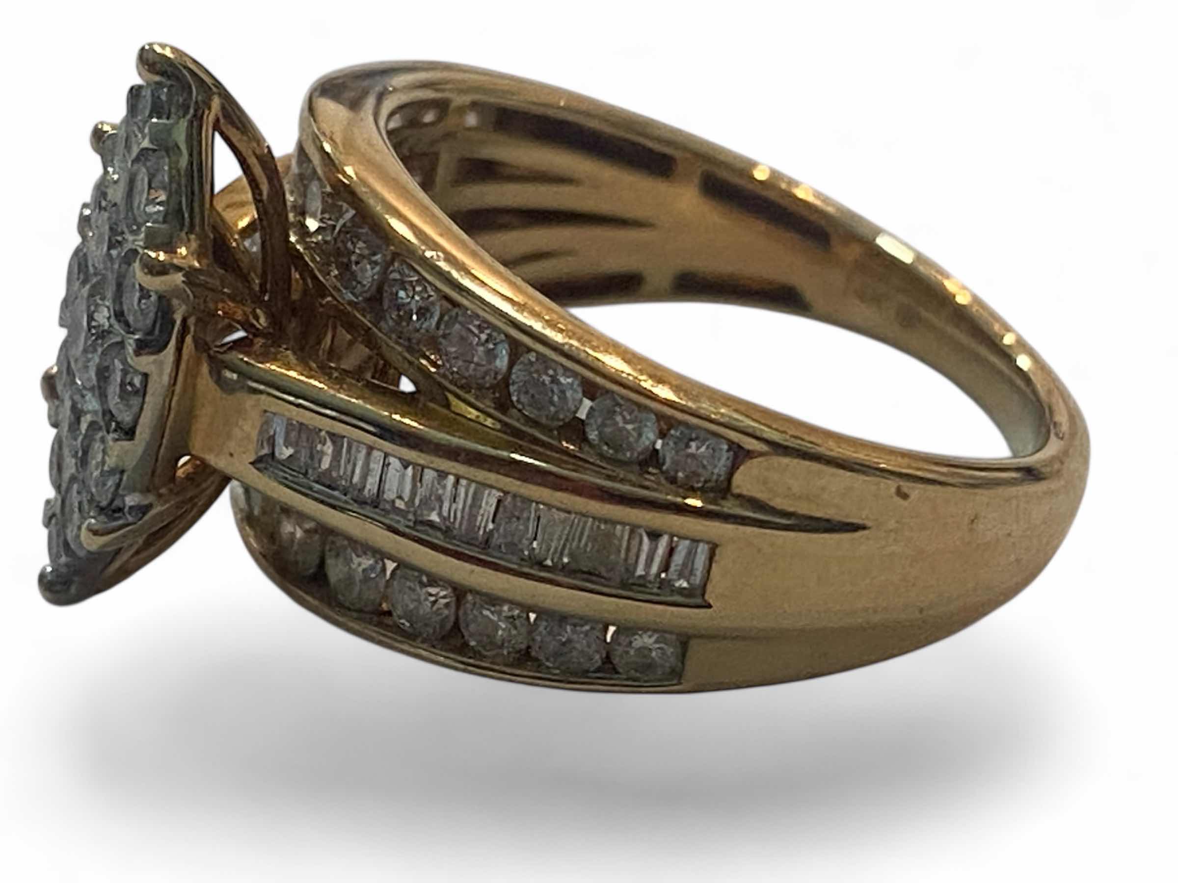 Photo 1 of 14K YELLOW GOLD 1.5 cwt DIAMOND RING 8G SIZE 7 #22